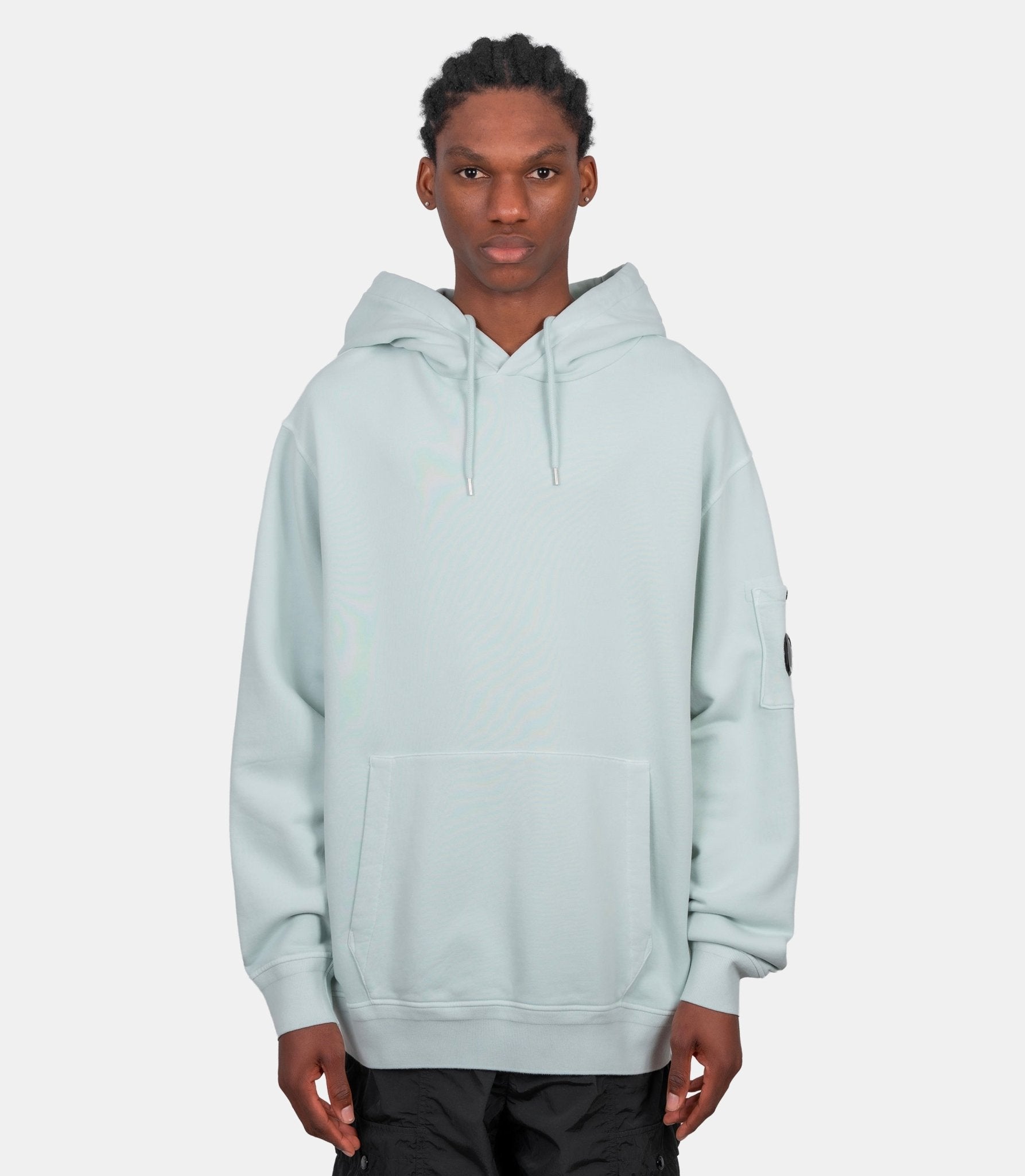 Hoodie diagonal fleece lens - 20CMSS037A-110044R-804-S - C.p. company