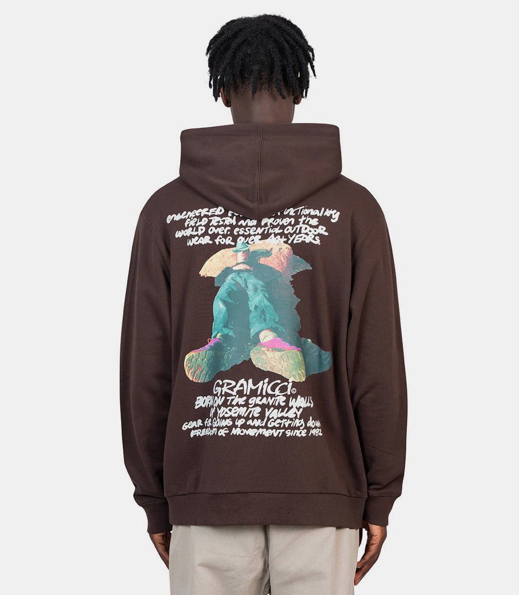 Hoodie naping climberG4FU - J112 - DARKBROWN - FW24 - SGramicci