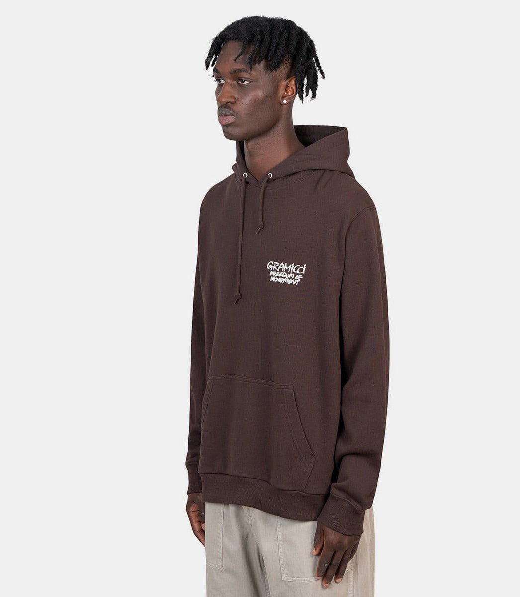 Hoodie naping climberG4FU - J112 - DARKBROWN - FW24 - SGramicci