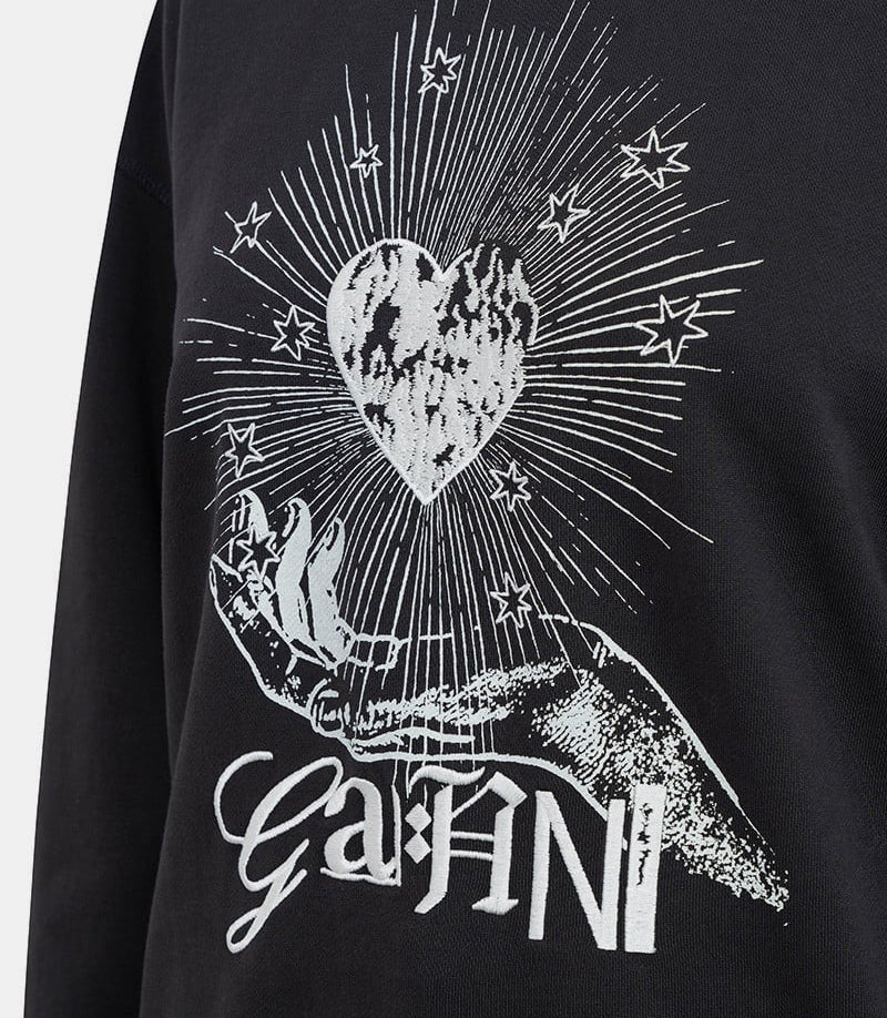 Hoodie oversize cœur Isoli - T4082 - 252 - XXS/XS - Ganni