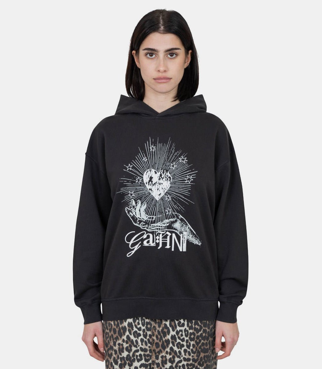 Hoodie oversize cœur Isoli - T4082 - 252 - XXS/XS - Ganni