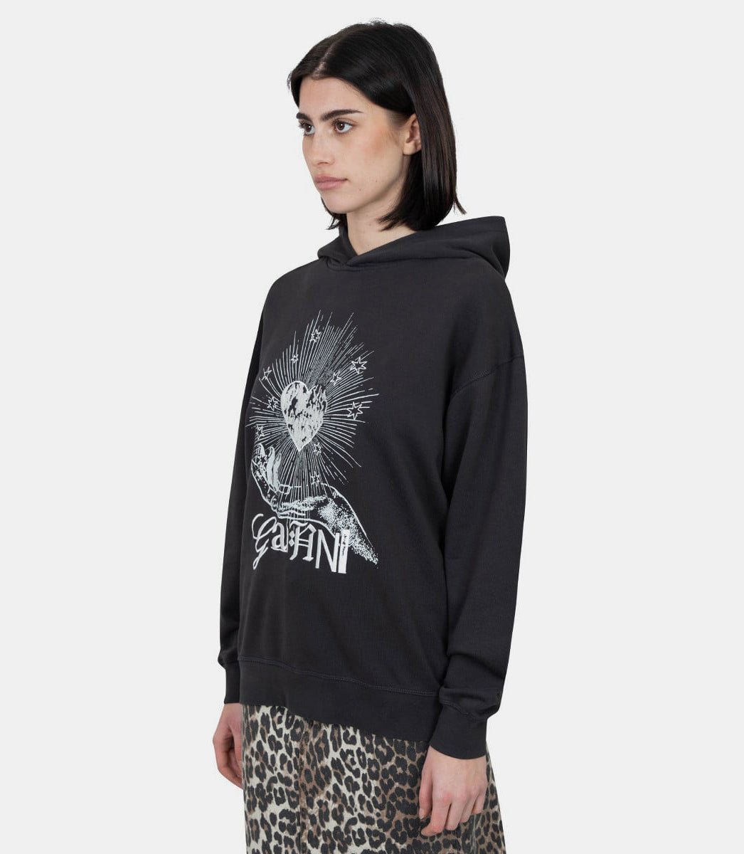 Hoodie oversize cœur Isoli - T4082 - 252 - XXS/XS - Ganni