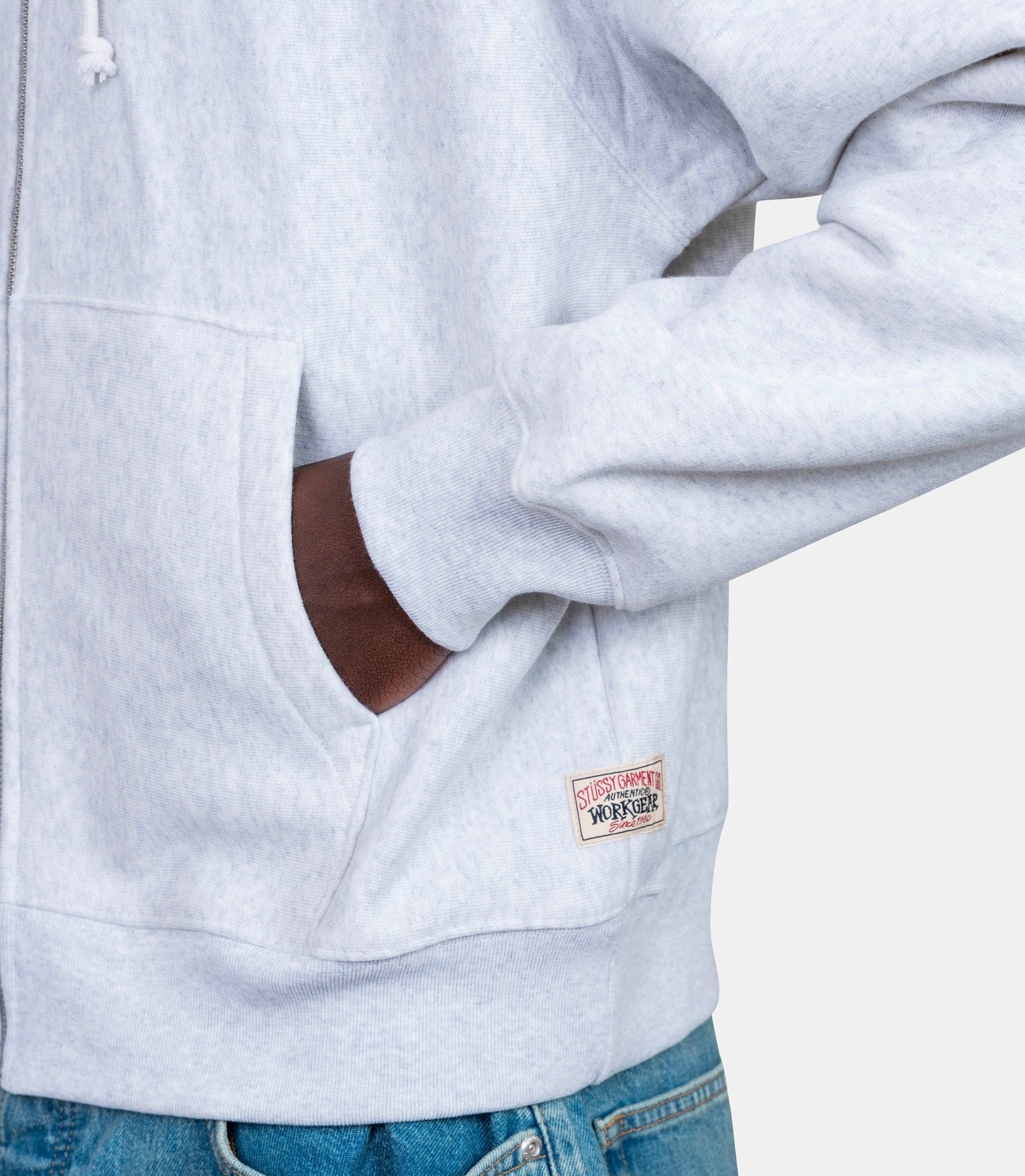 Hoodie relaxed zip - 118571 - ASHHEATHER - S - Stüssy