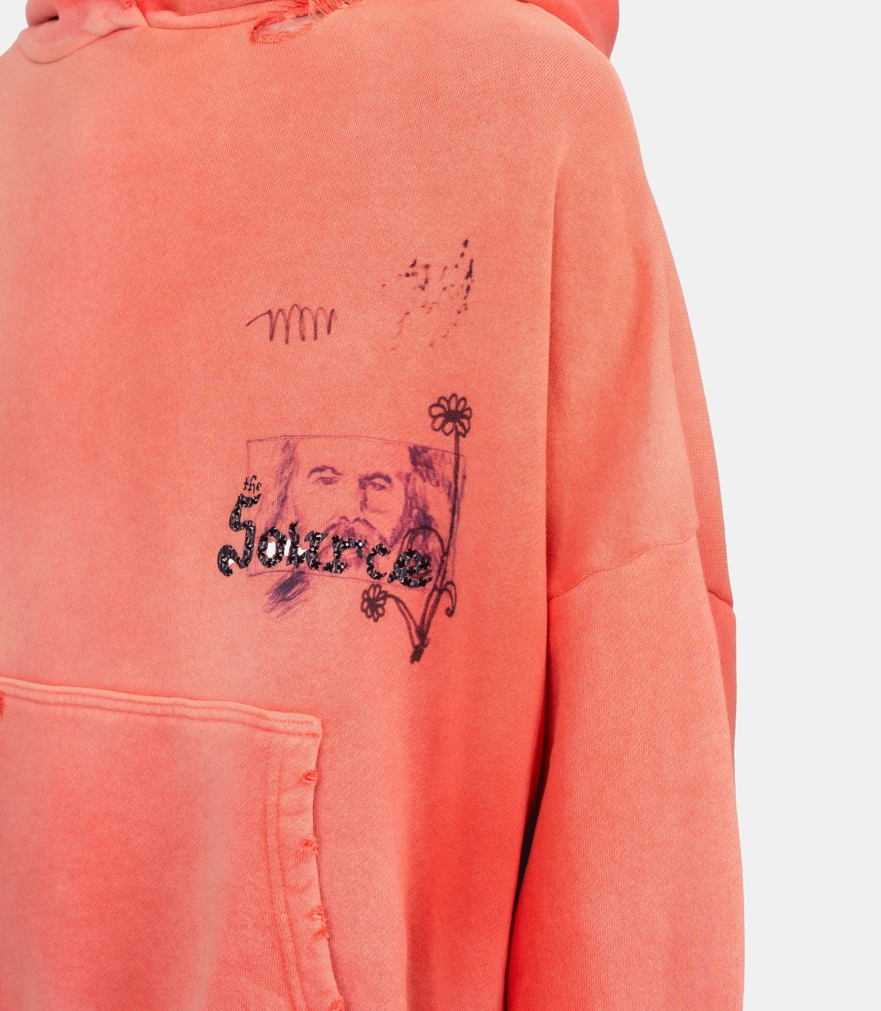 Hoodie source family - 4U003Q3009ORG-XS/S - Paly hollywood