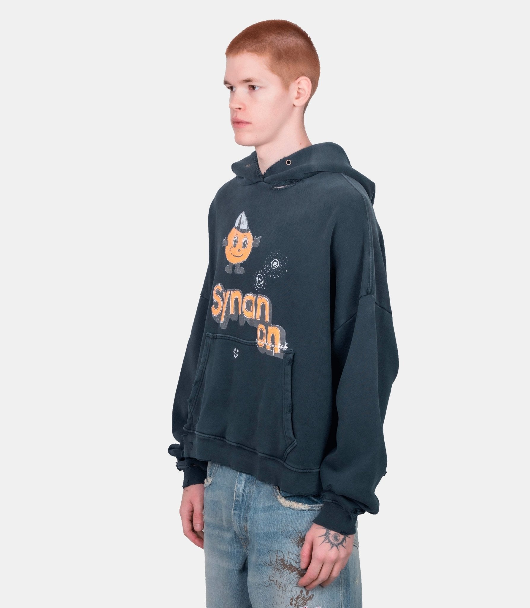 Hoodie synanon - 4U002Q3009VBK-XS/S - Paly hollywood