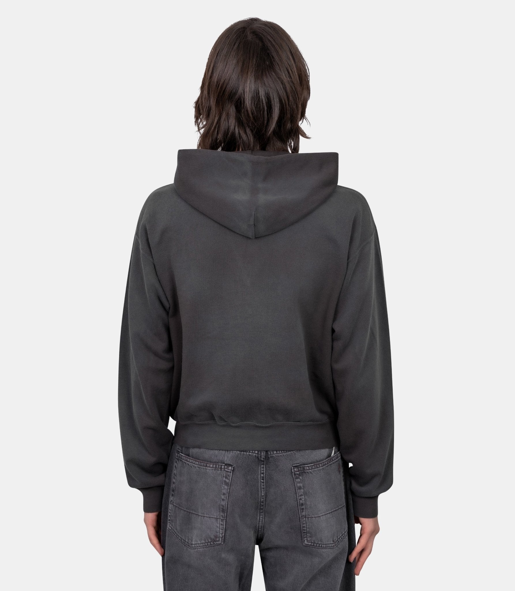 Hoodie teinté zippé - A25AP01MS-inkblack-4 - Auralee