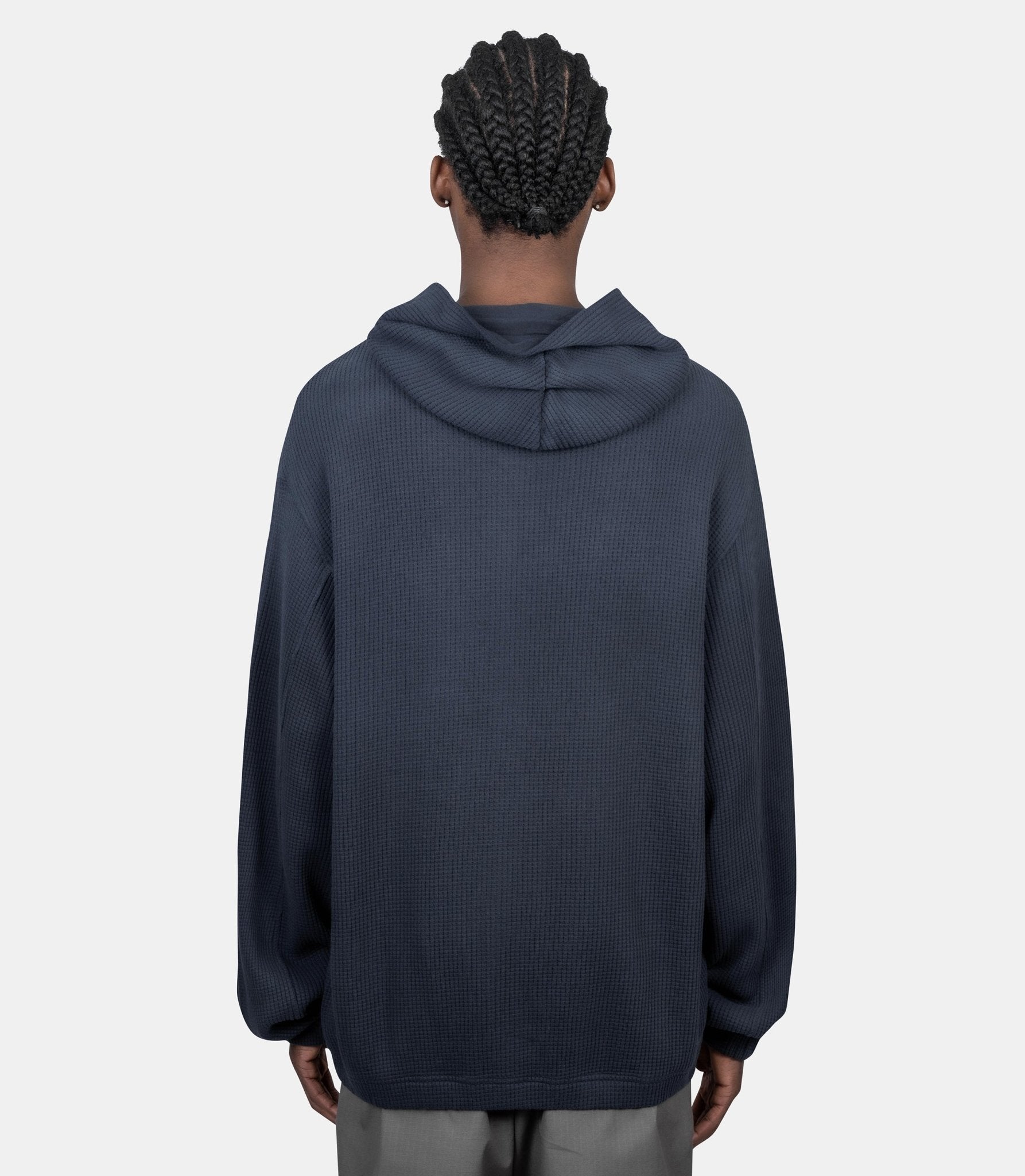 Hoodie waffle bee sunfaded - YBMW034FA31-BLU0002-S - Roa