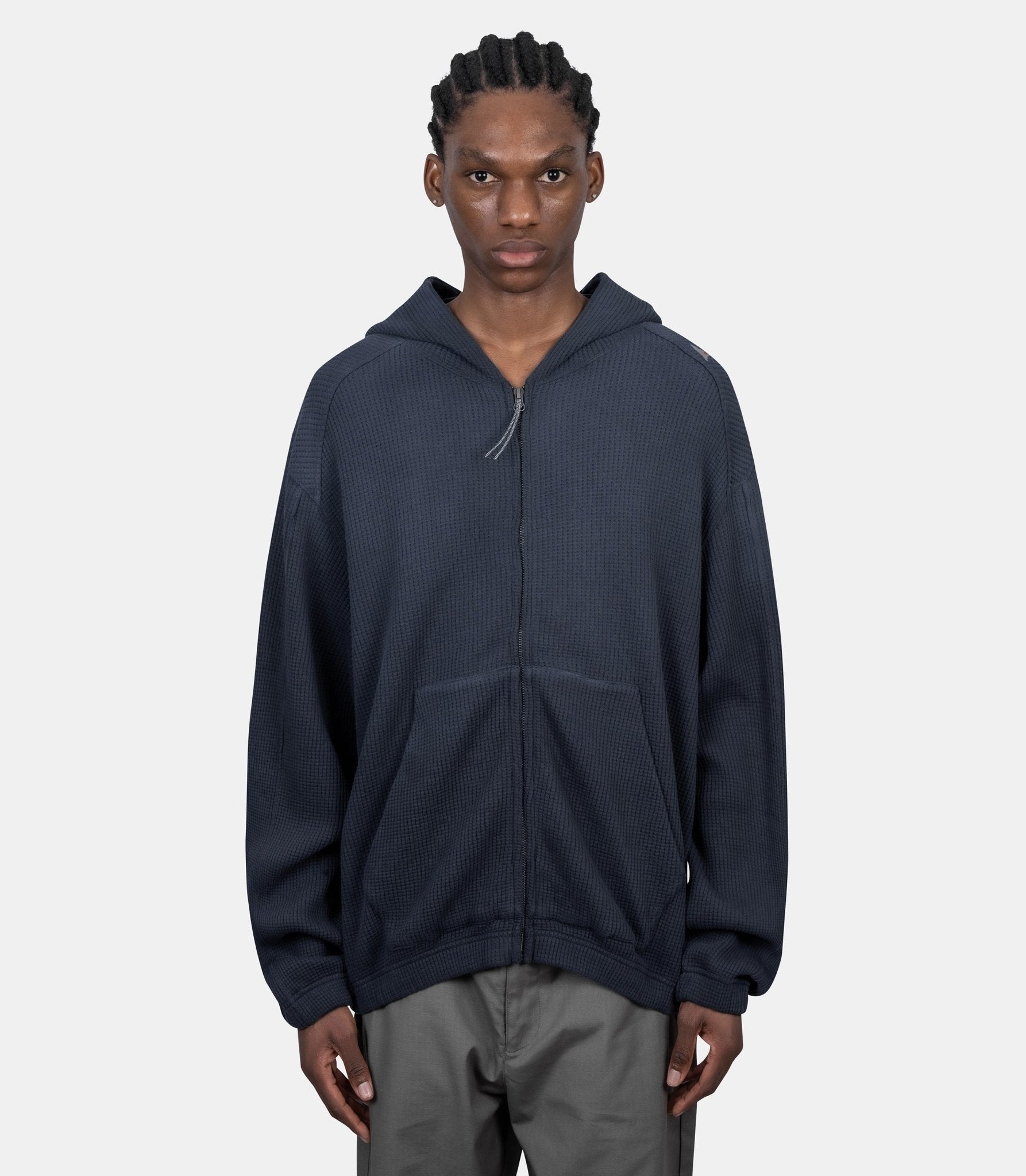 Hoodie waffle bee sunfaded - YBMW034FA31-BLU0002-S - Roa