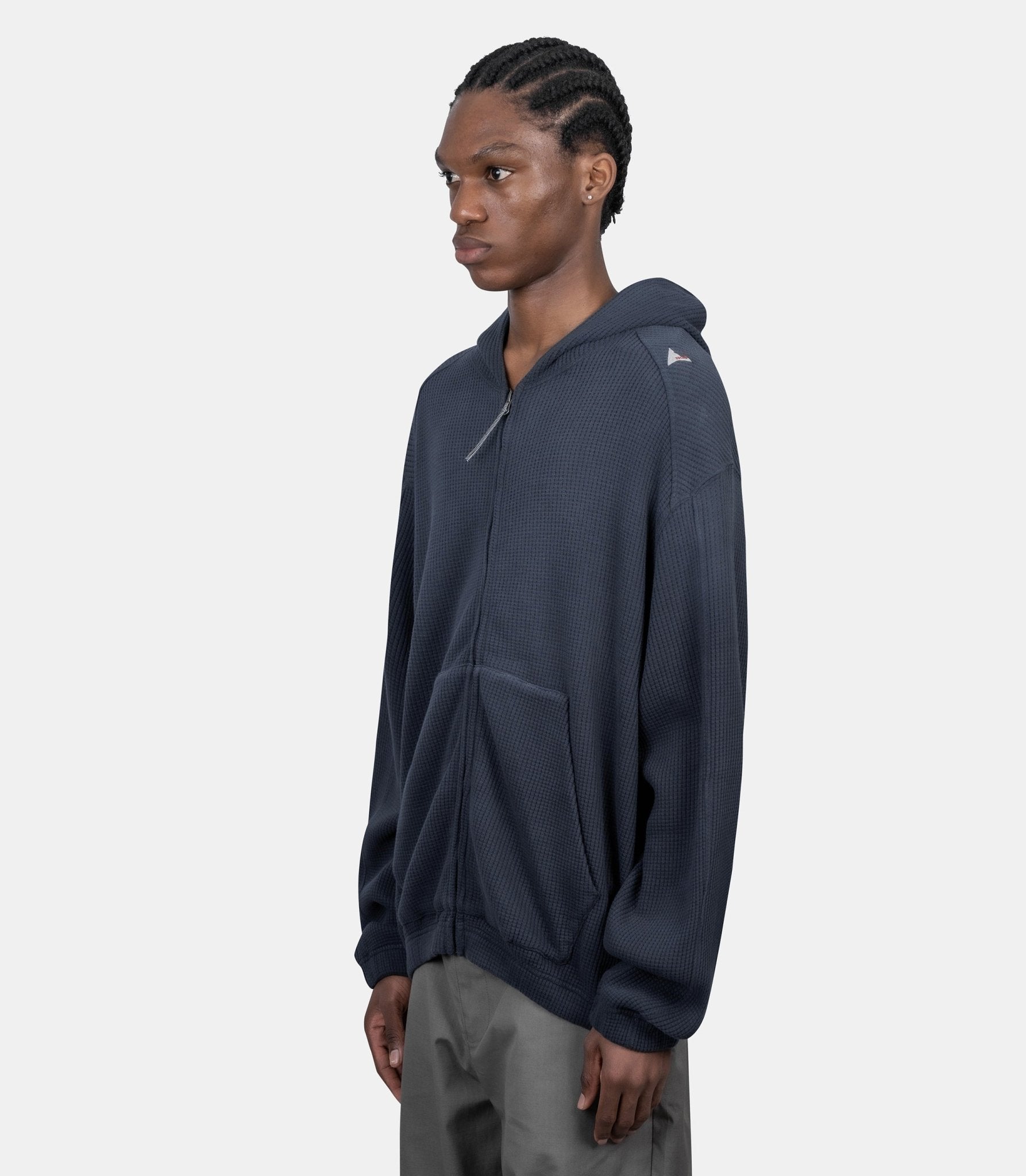 Hoodie waffle bee sunfaded - YBMW034FA31-BLU0002-S - Roa