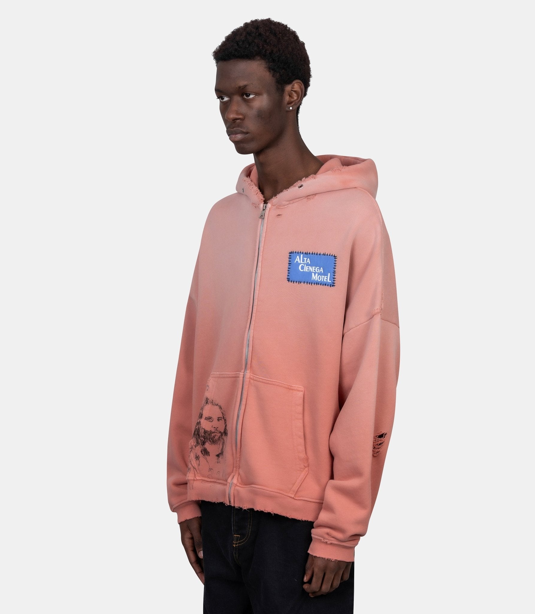 Hoodie zippé alta cienega - 4U007Q1010PNK-XS/S - Paly hollywood