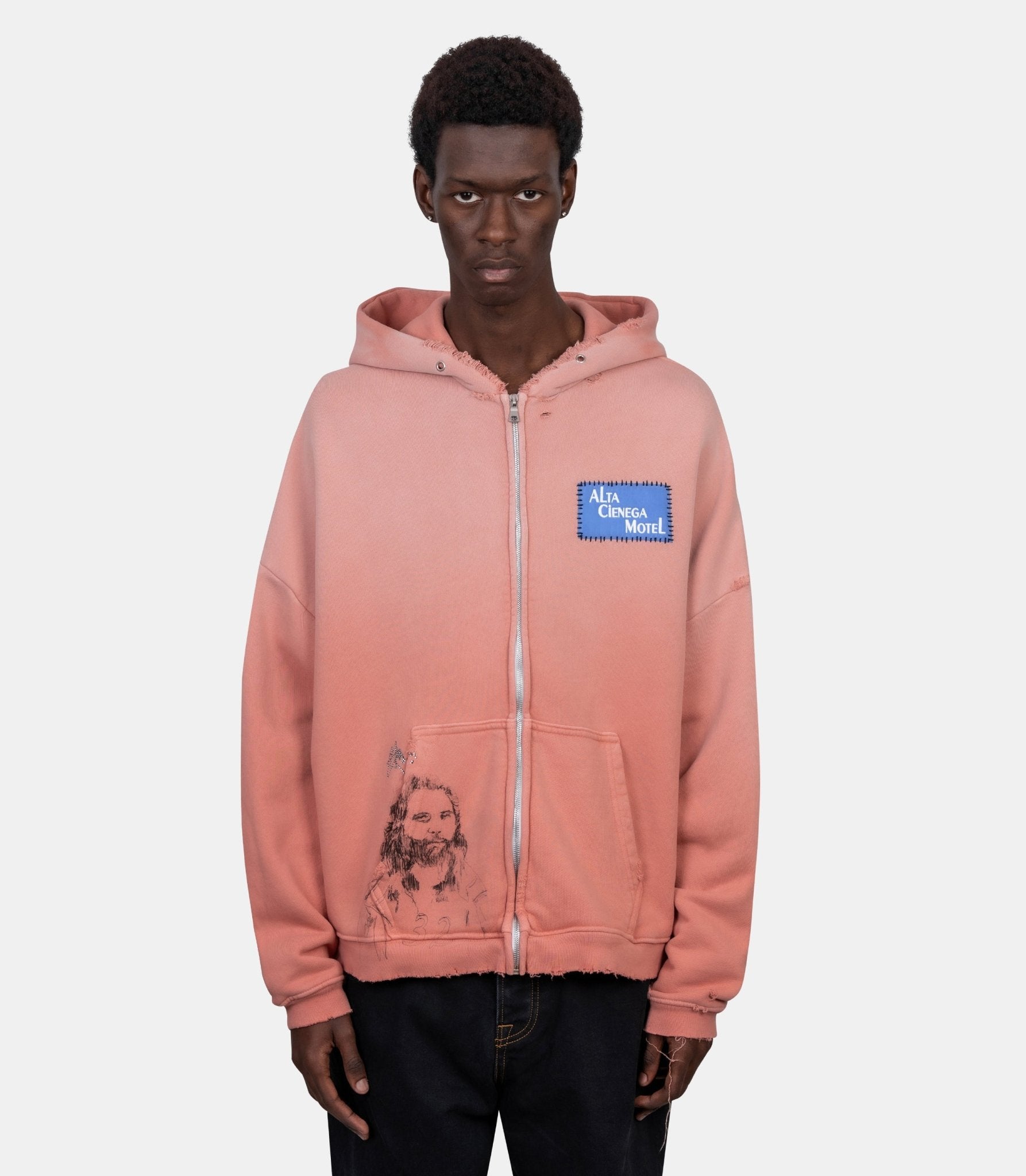 Hoodie zippé alta cienega - 4U007Q1010PNK-XS/S - Paly hollywood
