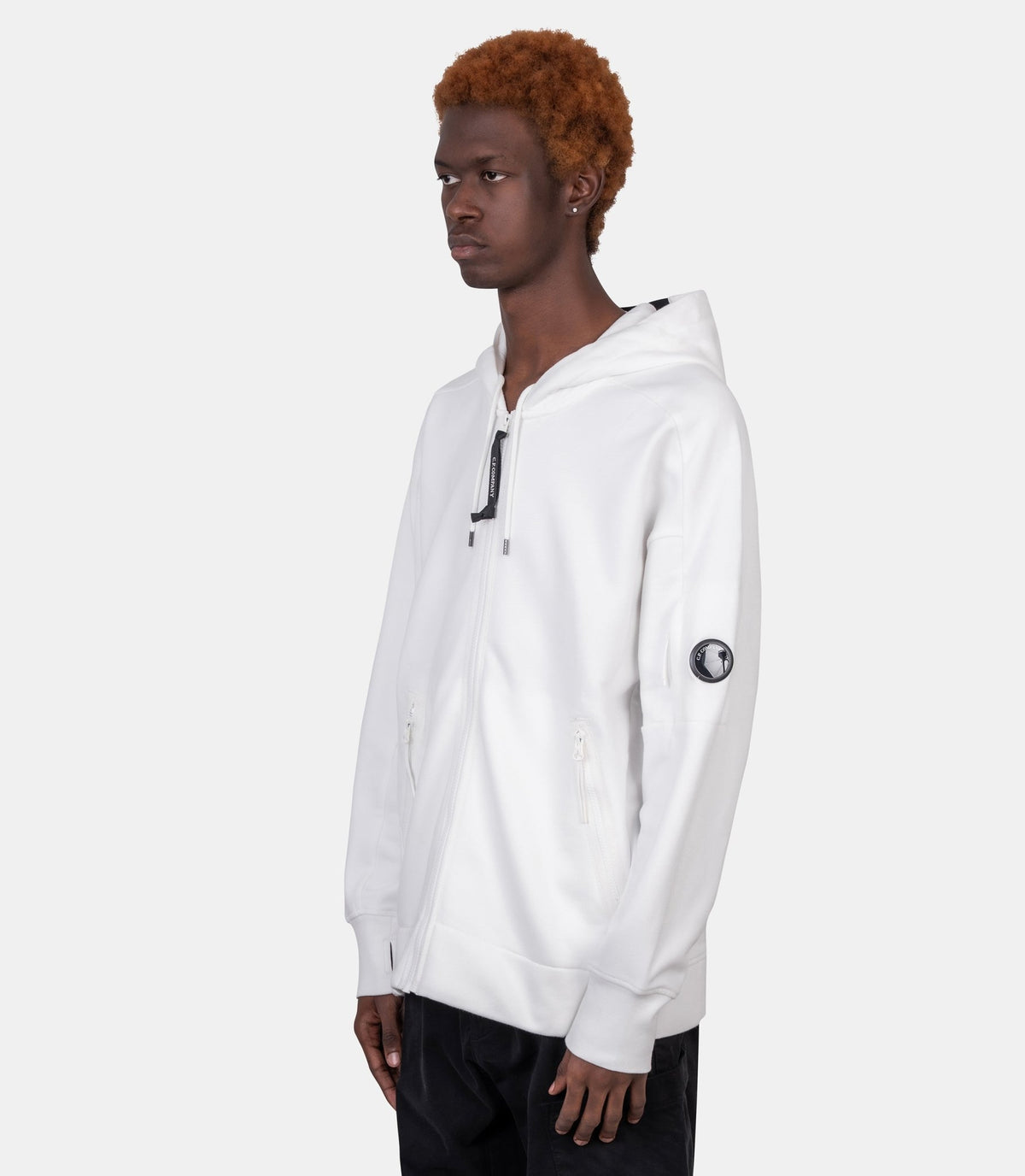 Hoodie zippé diagonal raised-RCCMSS716M-005086W-103-S-C.p. company