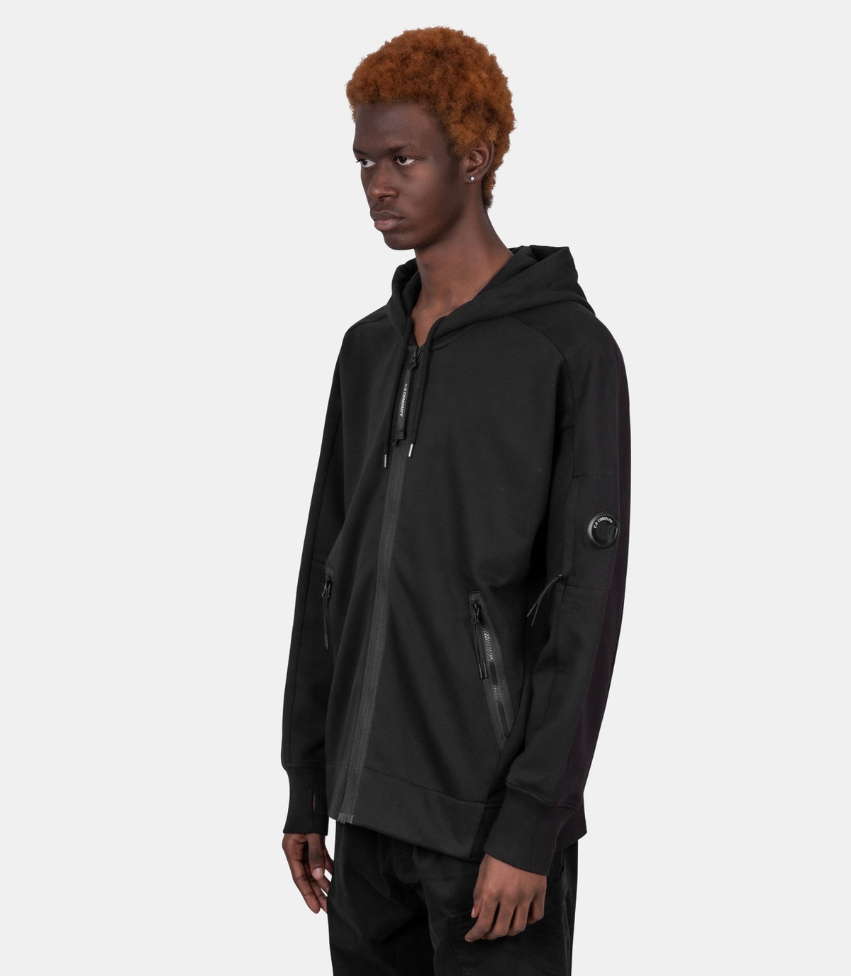 Hoodie zippé diagonal raised-RCCMSS716M-005086W-999-S-C.p. company