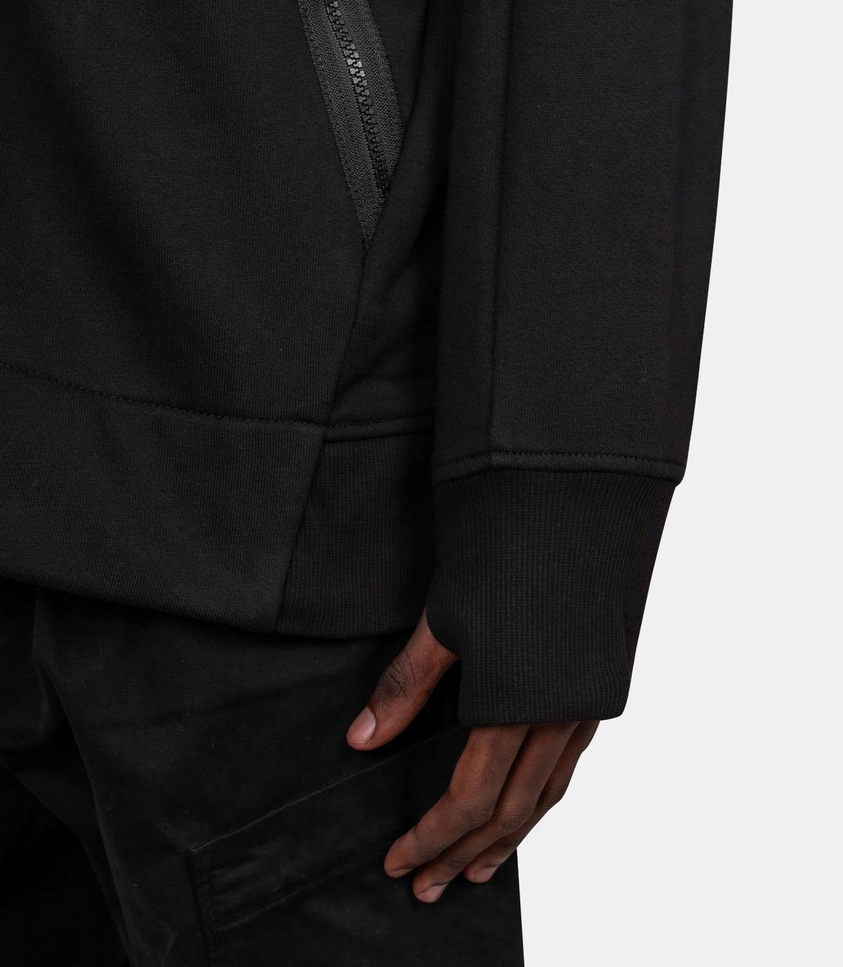 Hoodie zippé diagonal raised-RCCMSS716M-005086W-999-S-C.p. company