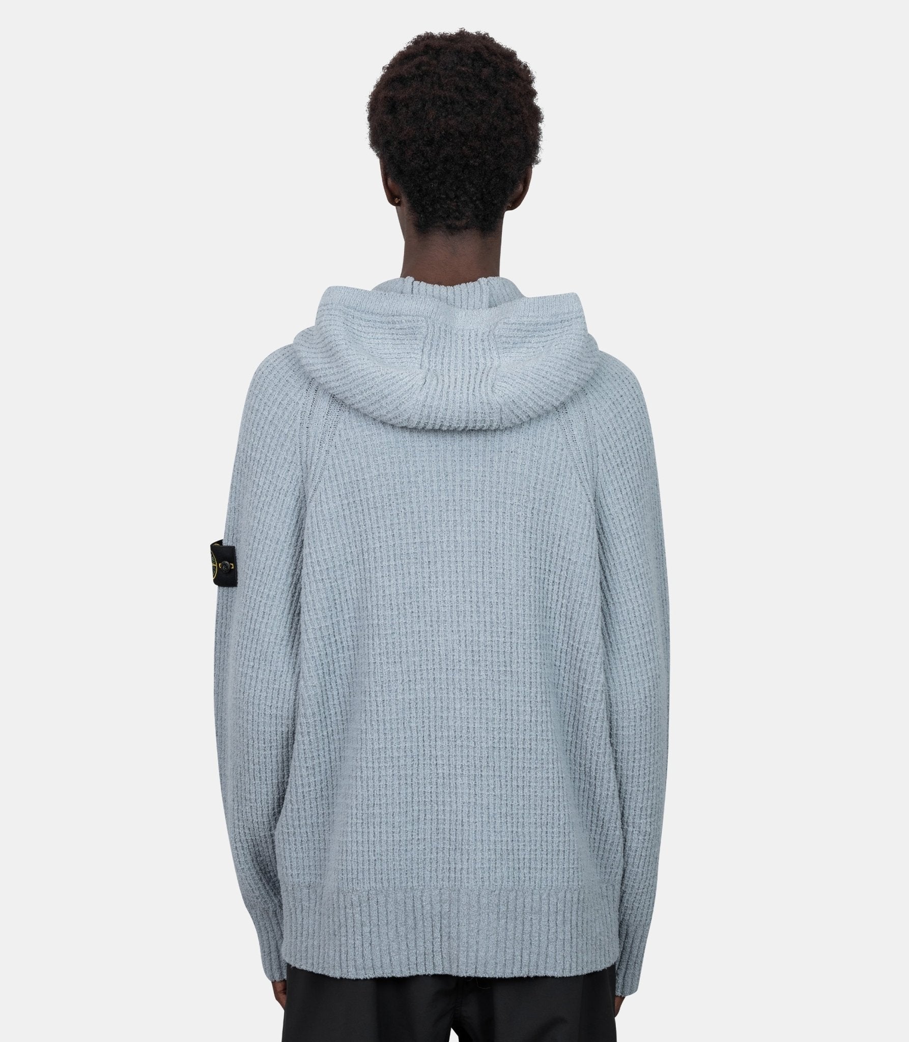 Hoodie zippé full rib coton bouclé-L2S155100005S0N17-V0049-S-Stone island