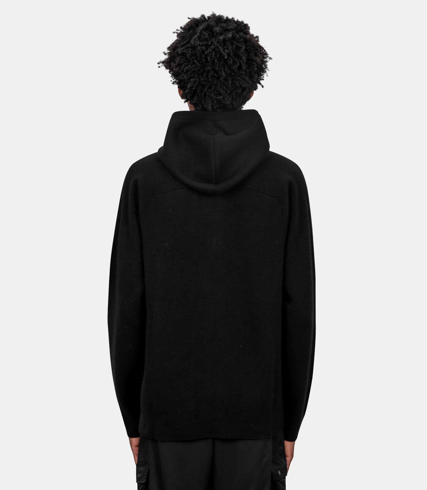 Hoodie zippé grs lambswool-21CMKN097A-110149A-999-S-C.p. company