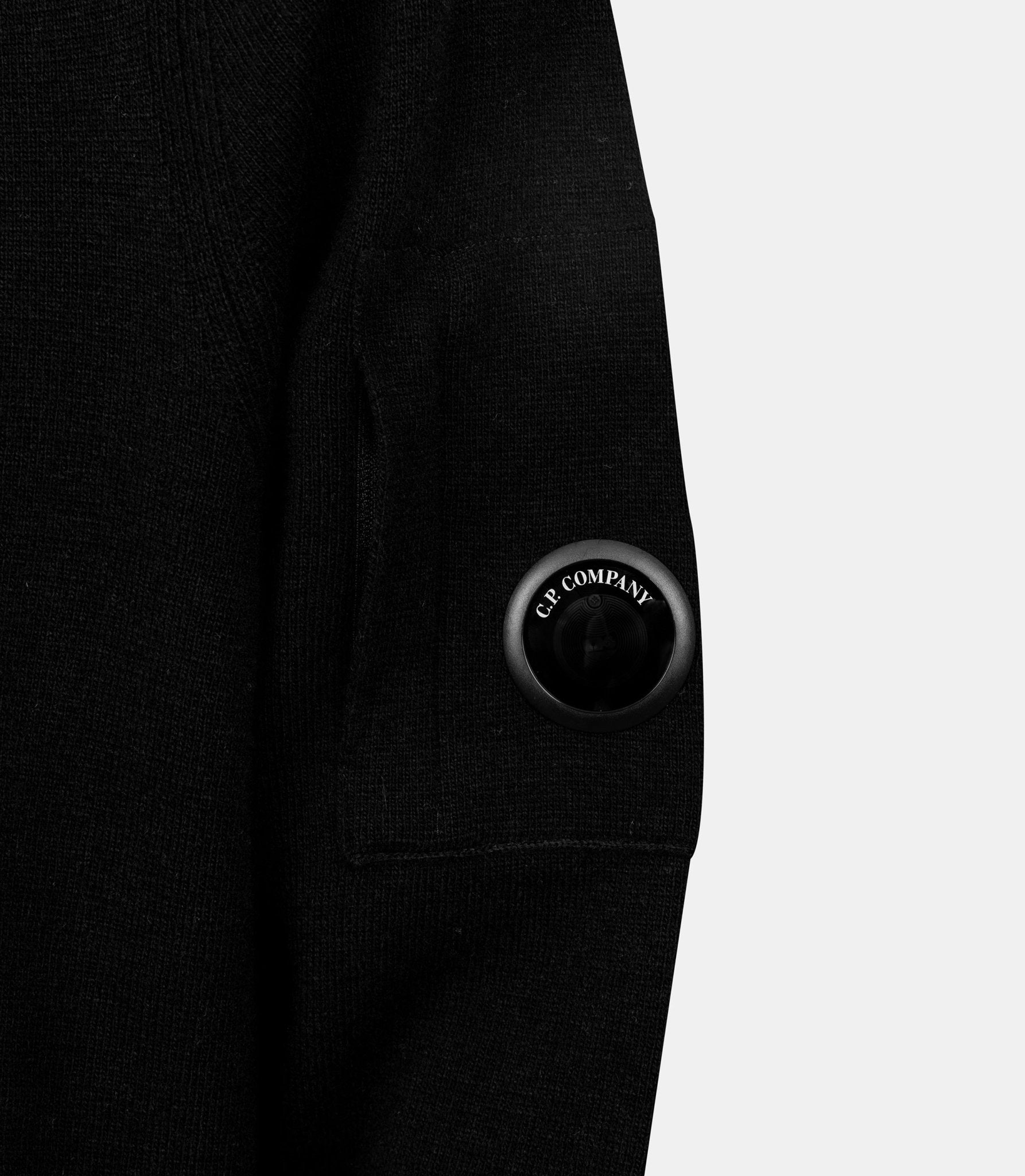 Hoodie zippé grs lambswool-21CMKN097A-110149A-999-S-C.p. company