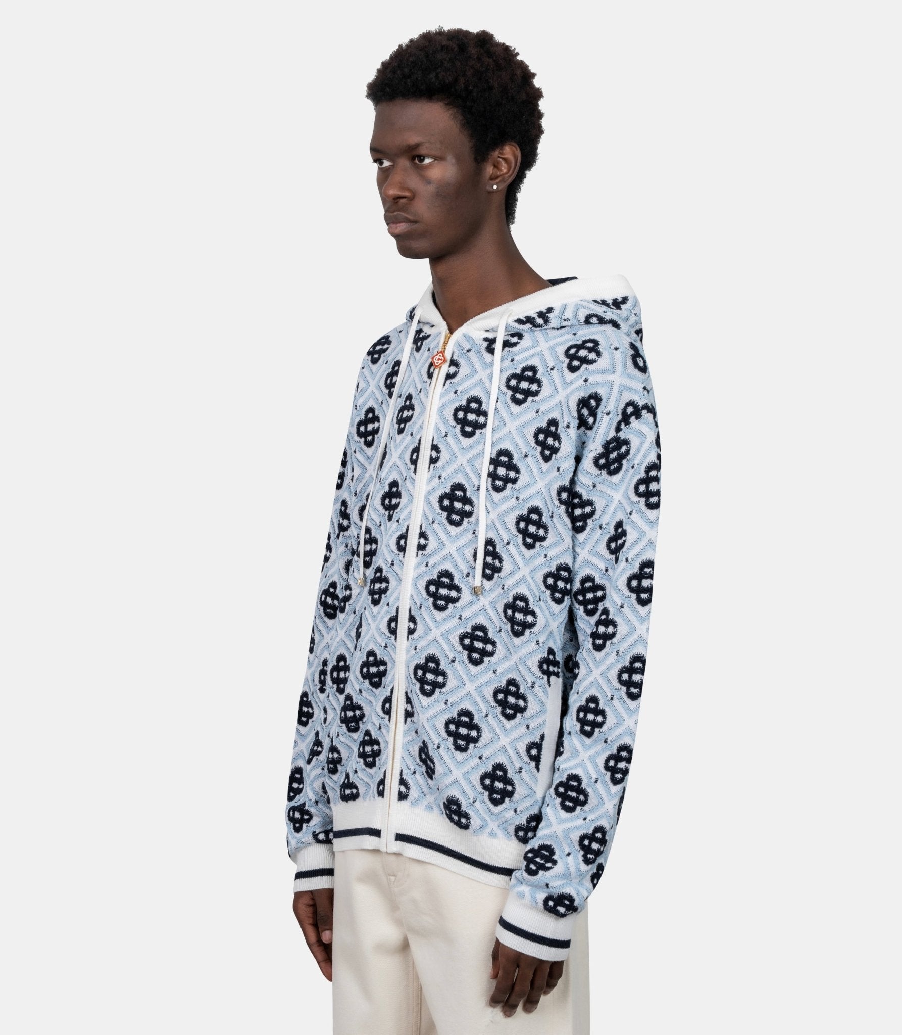 Hoodie zippé monogram-M-PF26-KW-1404-01-S-Casablanca