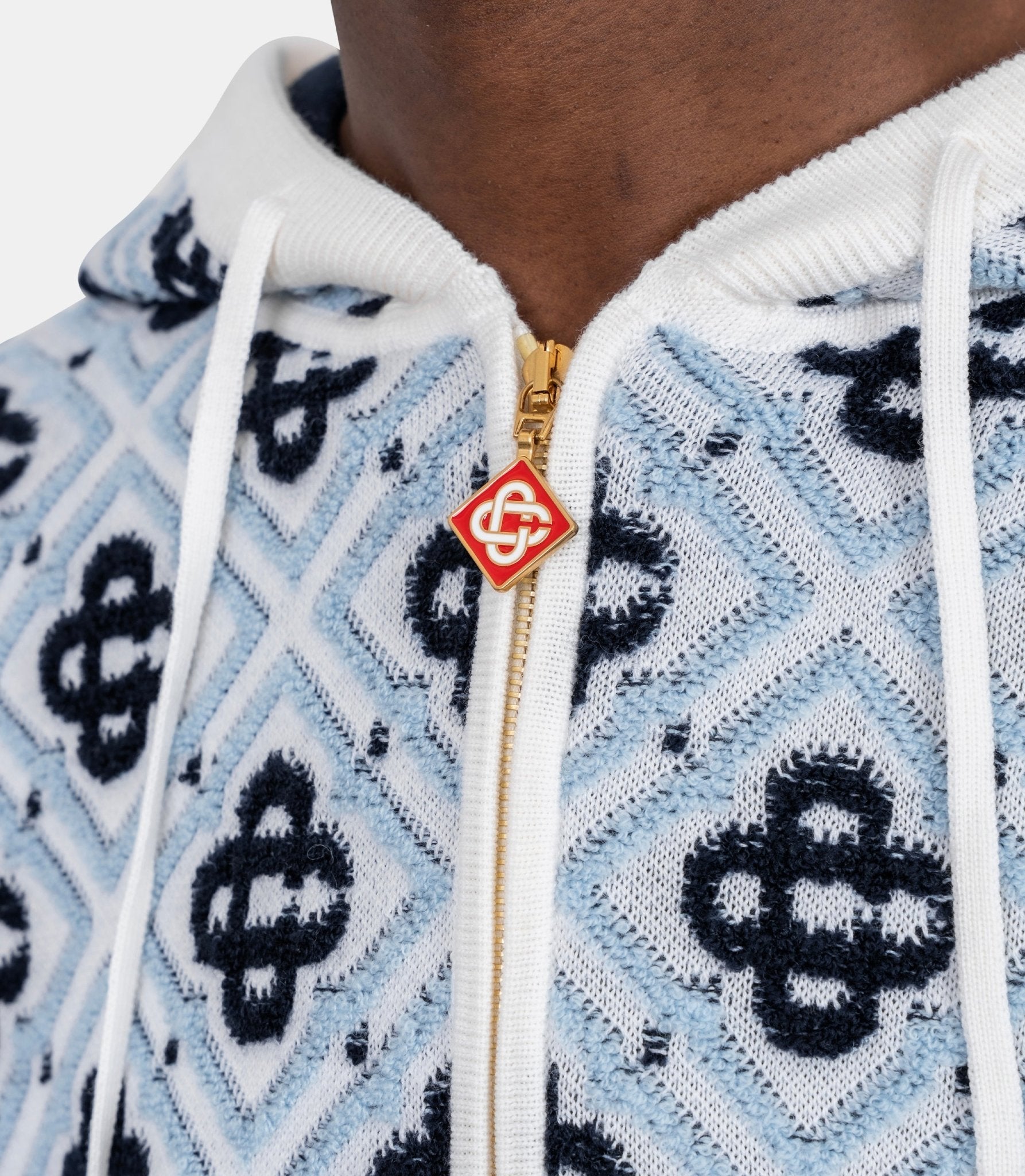 Hoodie zippé monogram-M-PF26-KW-1404-01-S-Casablanca