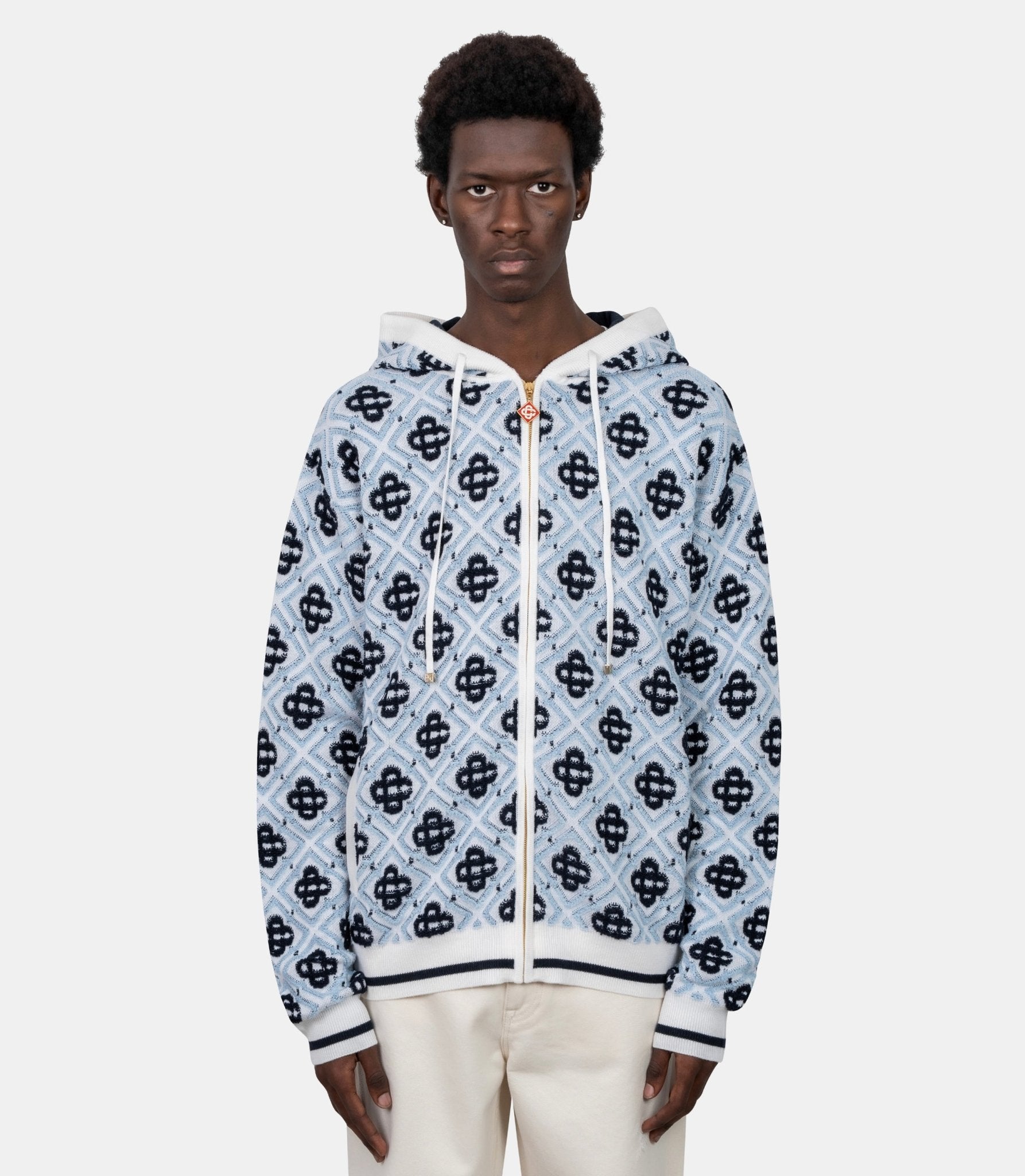 Hoodie zippé monogram-M-PF26-KW-1404-01-S-Casablanca