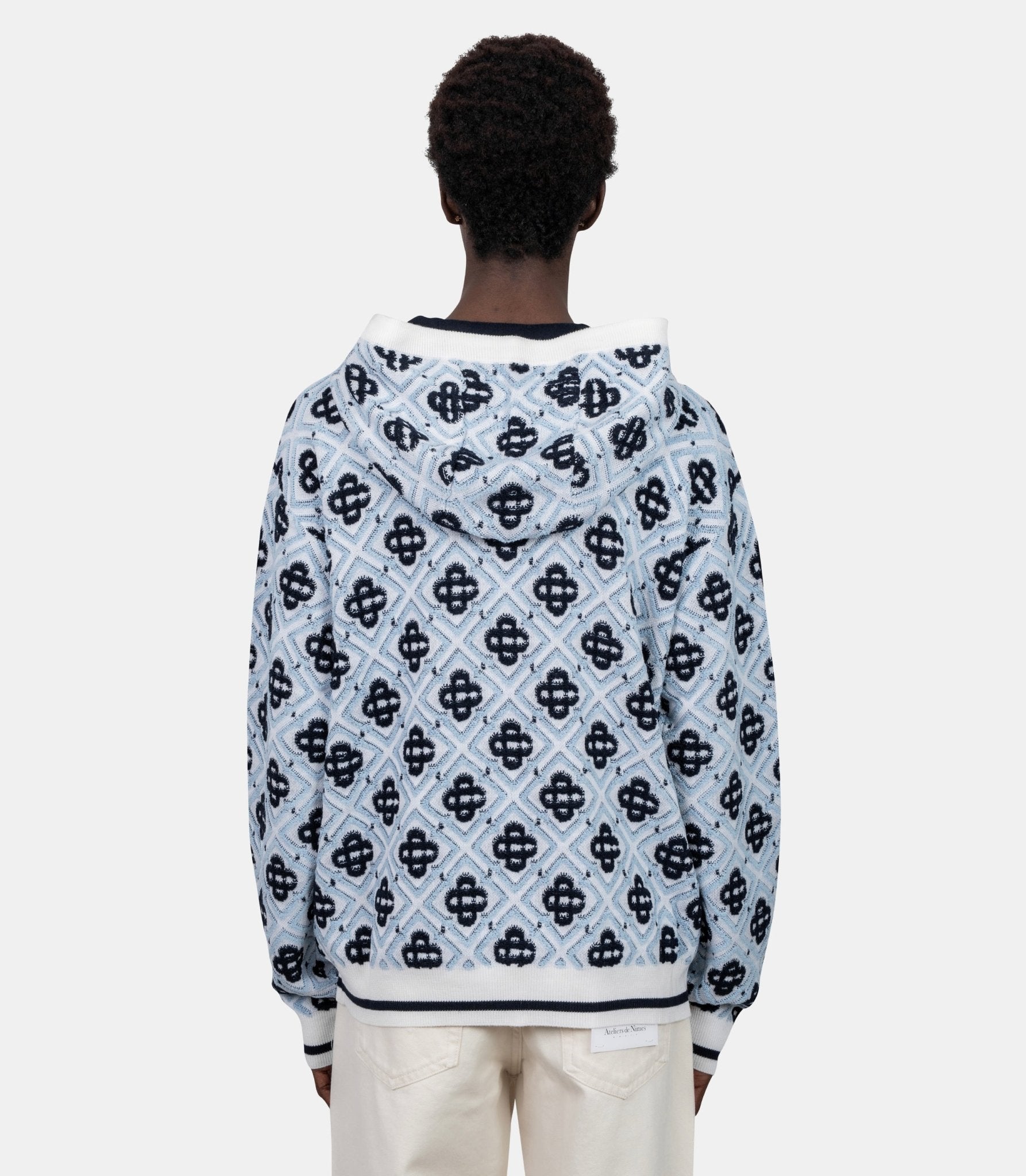 Hoodie zippé monogram-M-PF26-KW-1404-01-S-Casablanca