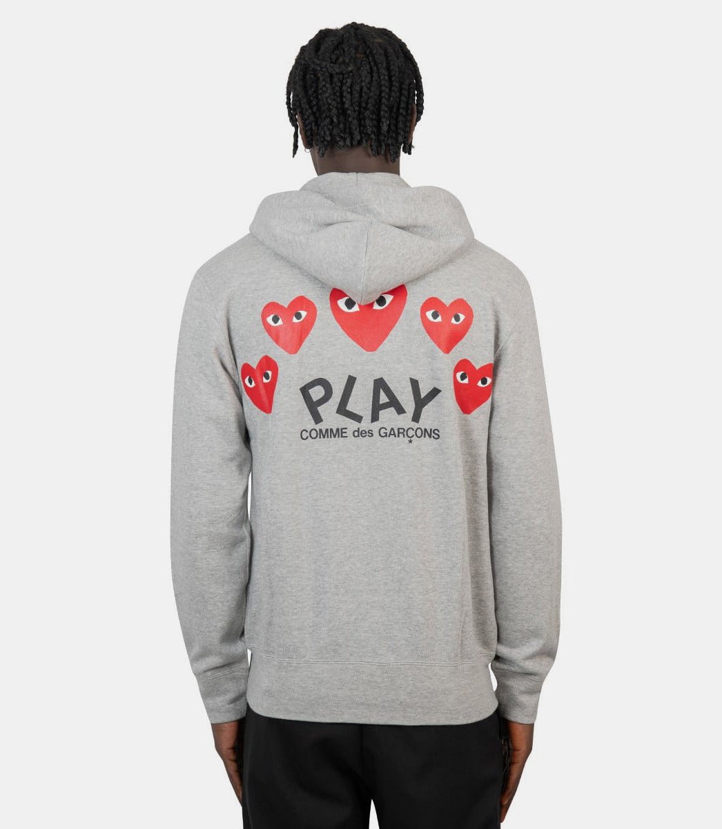 Hoodie zippé multi logo playAZ - T250 - 051 - 1 - SComme des garçons play