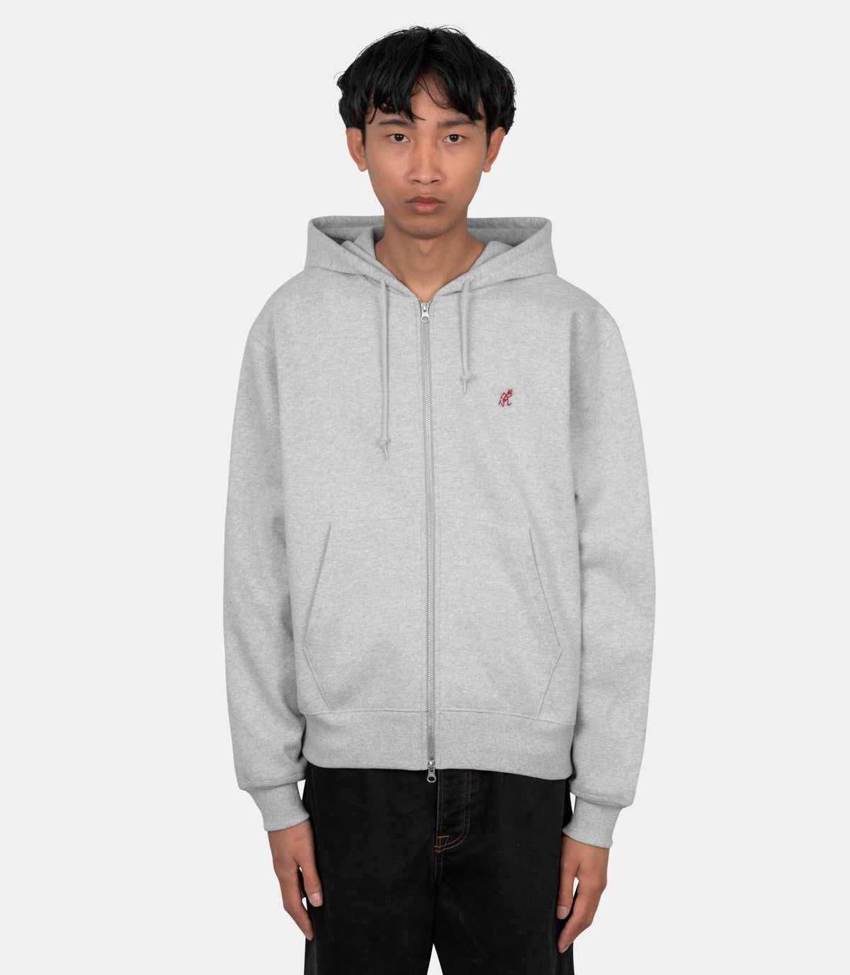 Hoodie zippé one point-G310-FT-GREYHEATHER-S-Gramicci