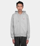 Hoodie zippé one point - G310-FT-heathergrey-S - Gramicci