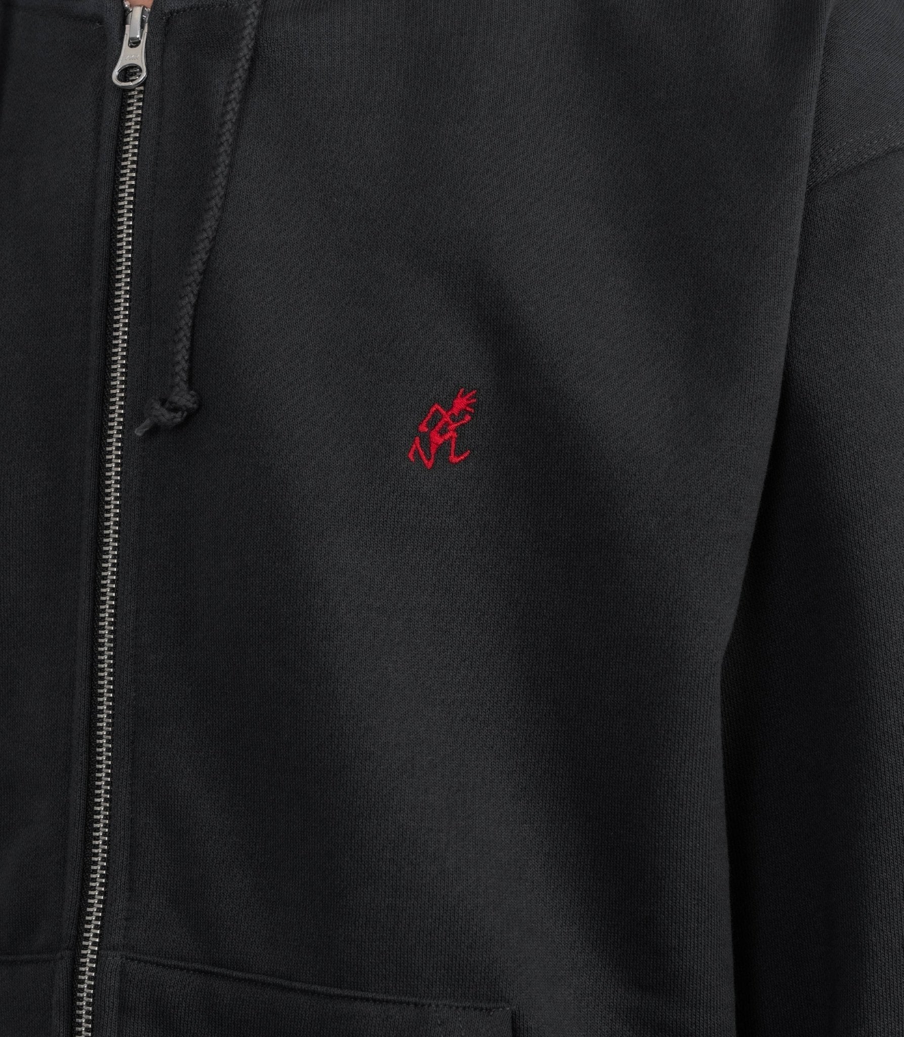 Hoodie zippé one point - G310-FT-vintageblack-S - Gramicci