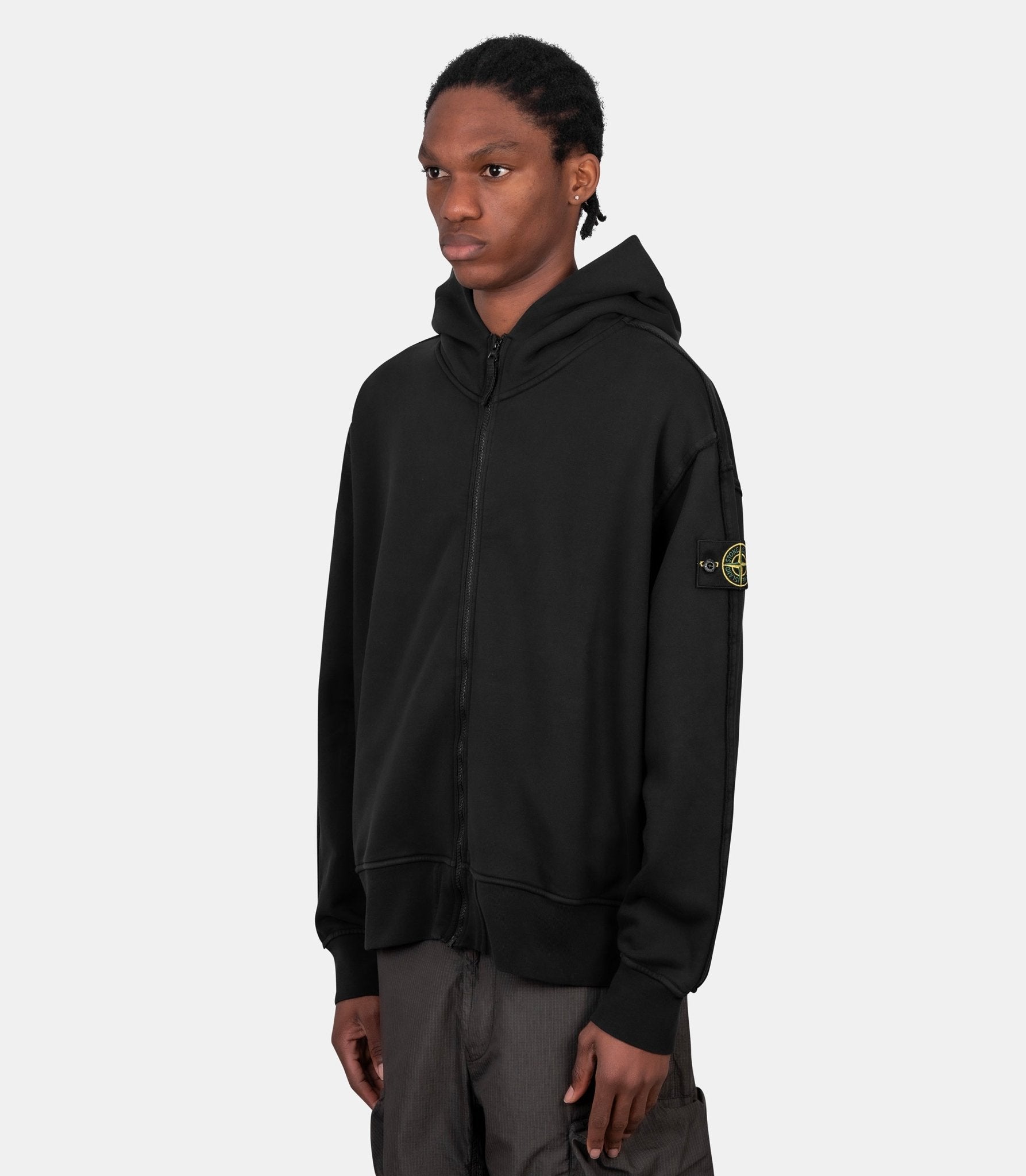 Hoodie zippé organic cotton fleece - L1S156100039S0051-V0029-S - Stone island