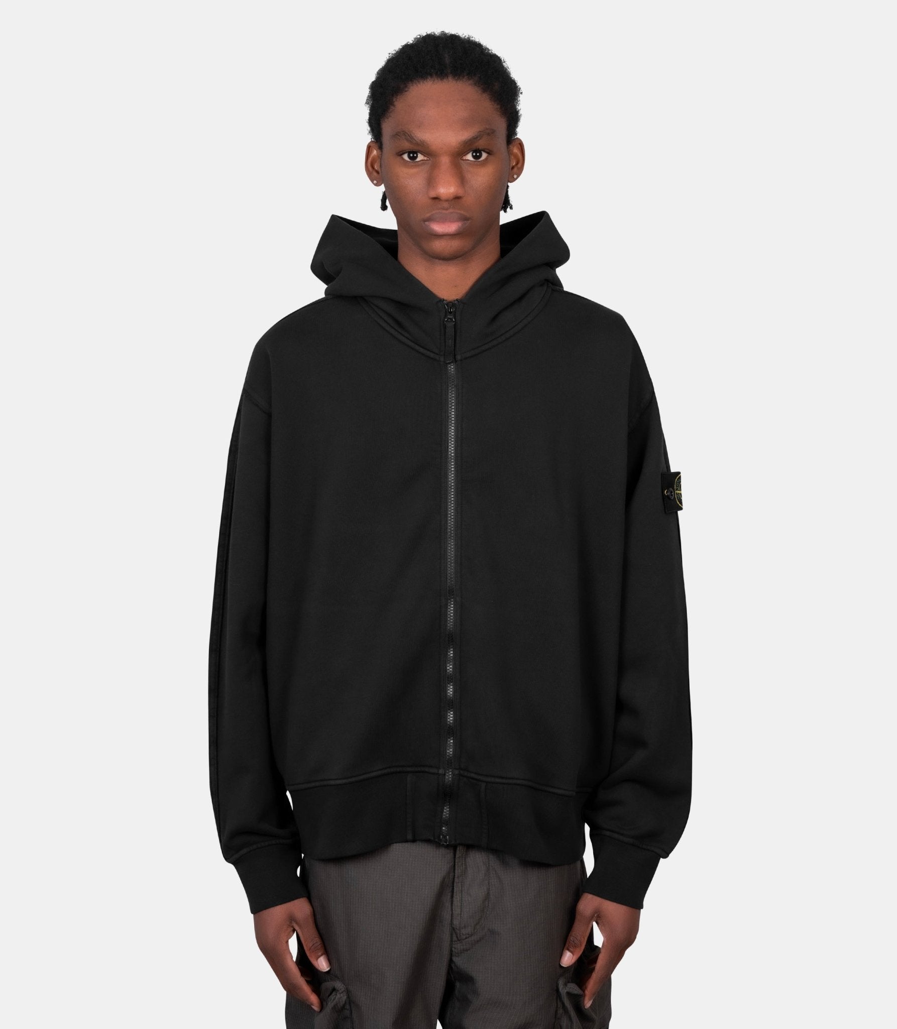 Hoodie zippé organic cotton fleece - L1S156100039S0051-V0029-S - Stone island