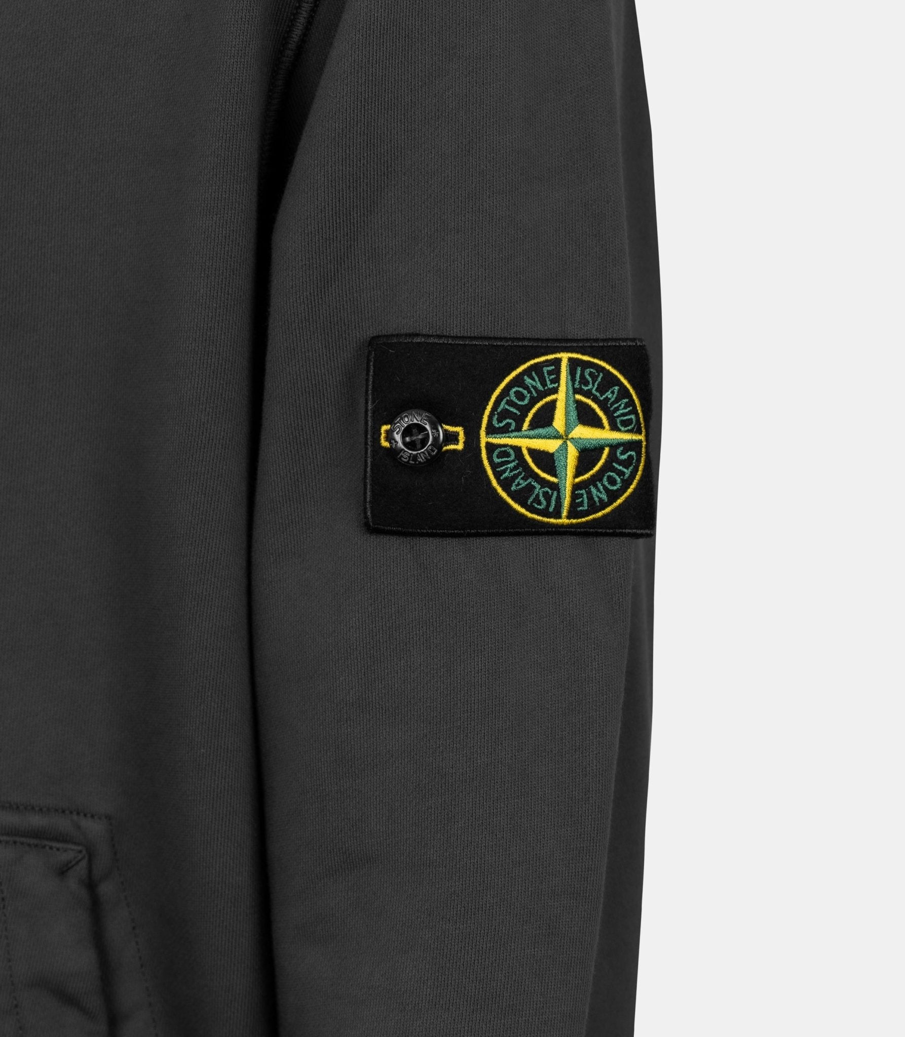 Hoodie zippé organic cotton fleece-L2S156100061S0051-V0062-S-Stone island