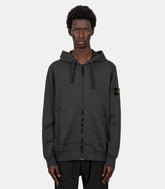 Hoodie zippé organic cotton fleece-L2S156100061S0051-V0062-S-Stone island