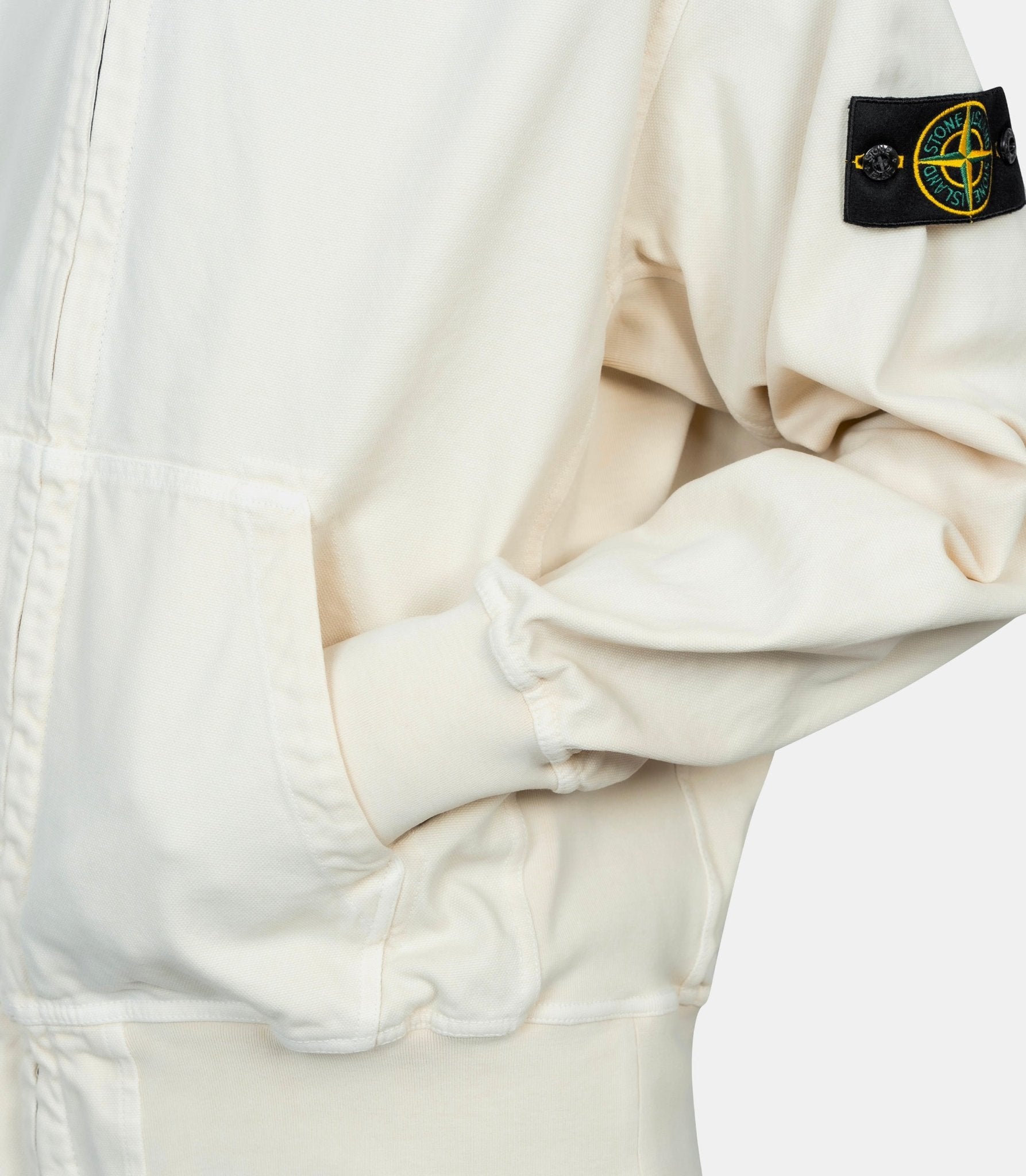 Hoodie zippé organic panama cotton "old" effect - K2S156100017S0184 - V0193 - S - Stone island