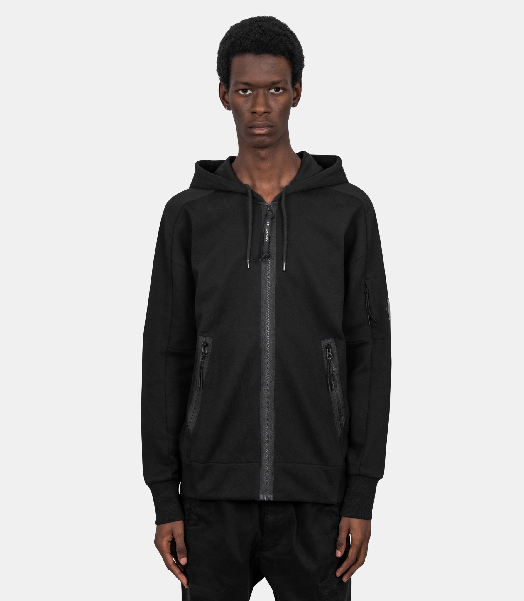 Hoodie zippé polaire diagonal raised - RCCMSS716A - 005086W - 999 - S - C.p. company