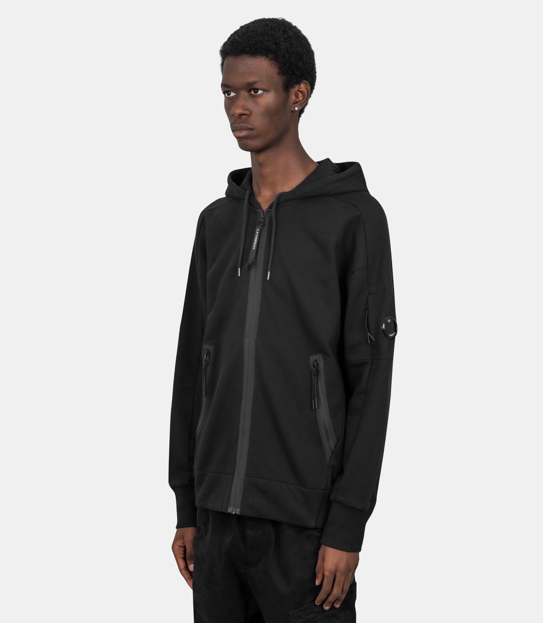 Hoodie zippé polaire diagonal raised - RCCMSS716A - 005086W - 999 - S - C.p. company