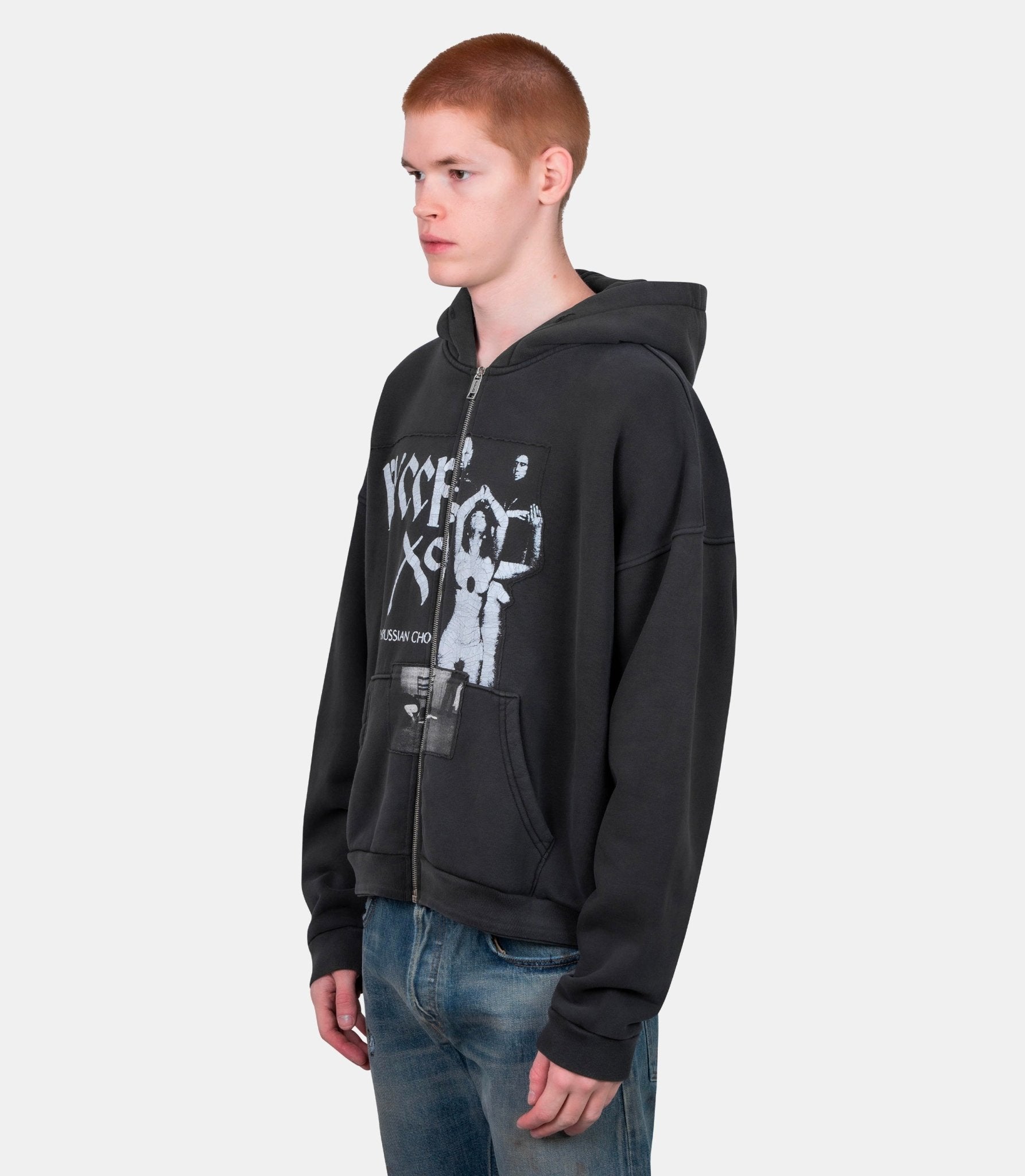 Hoodie zippé russian chorus - 020-493-M - Enfants riches déprimés