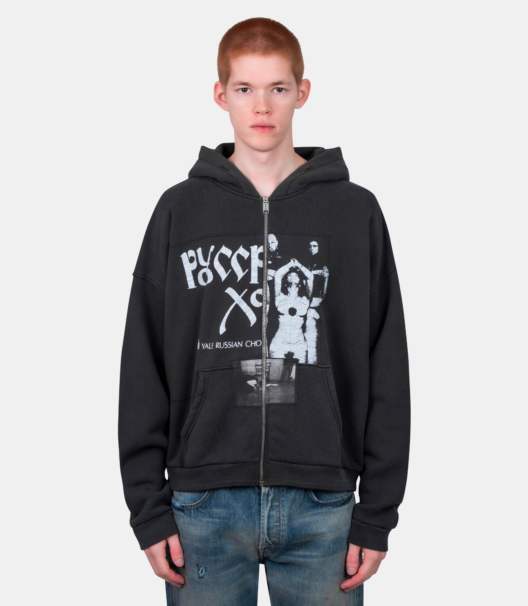 Hoodie zippé russian chorus - 020-493-M - Enfants riches déprimés