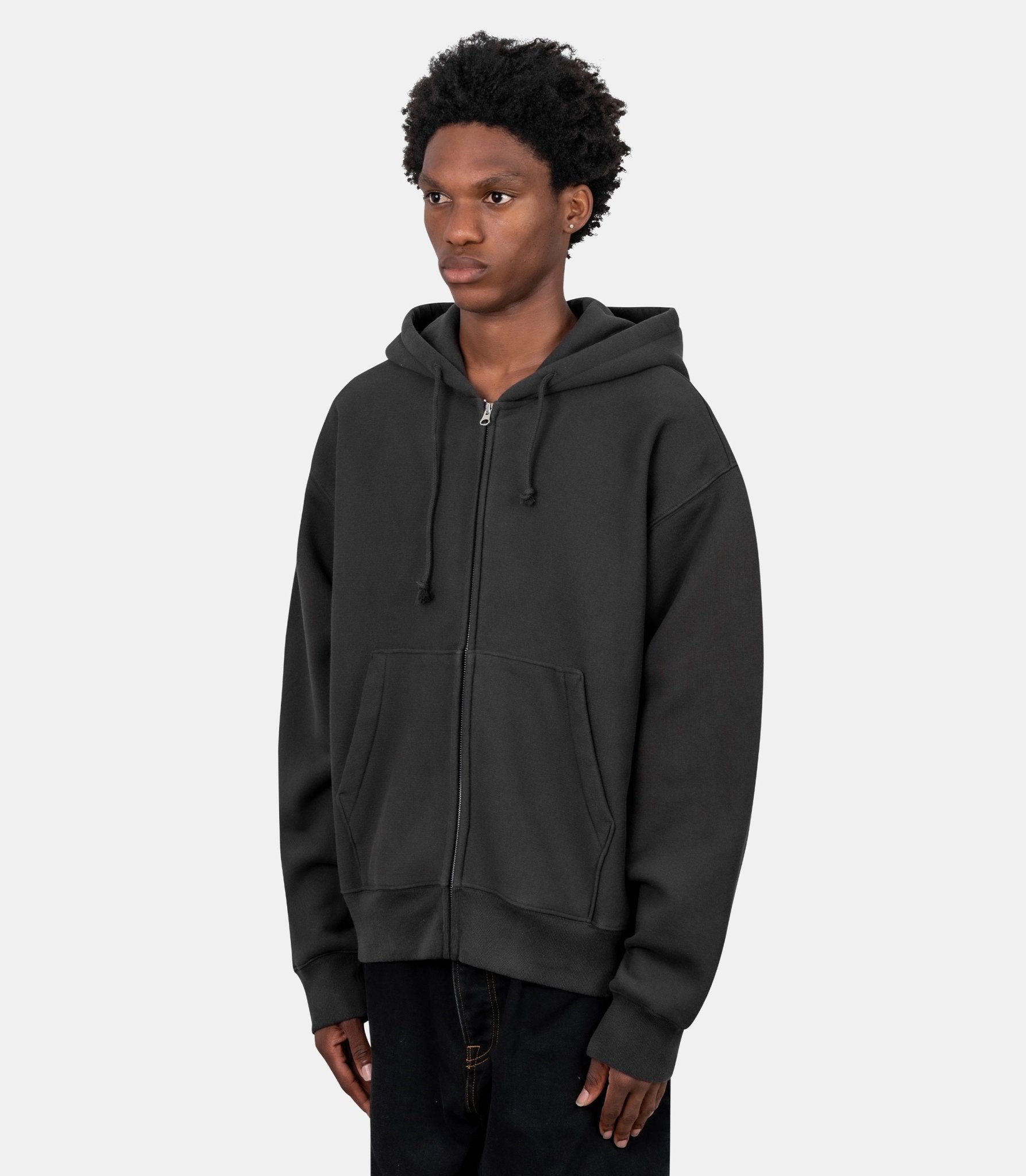 Hoodie zippée cursive applique-118617-0001-S-Stüssy