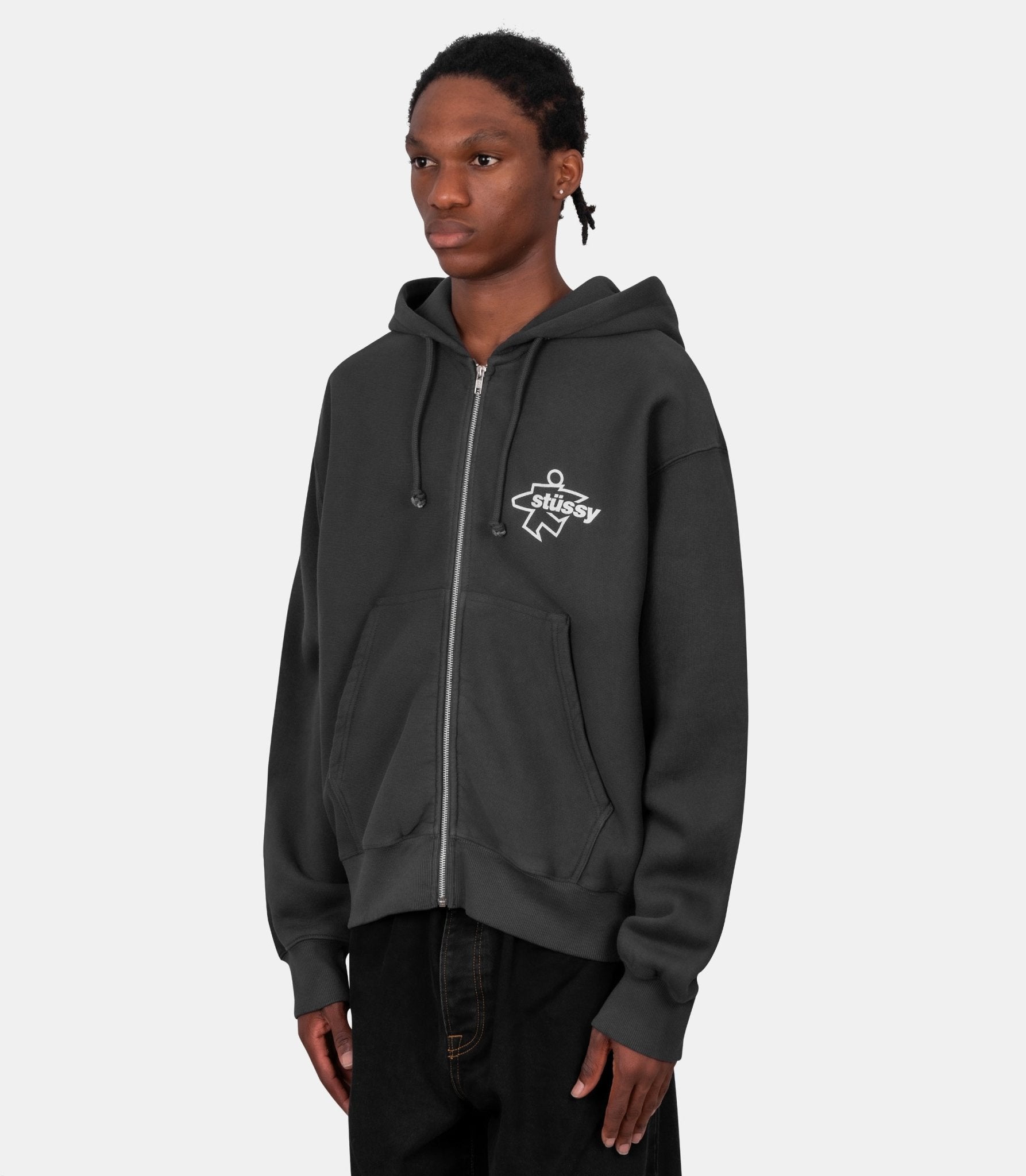 Hoodie zippée surf size garment dyed - 1975180-0090-S - Stüssy