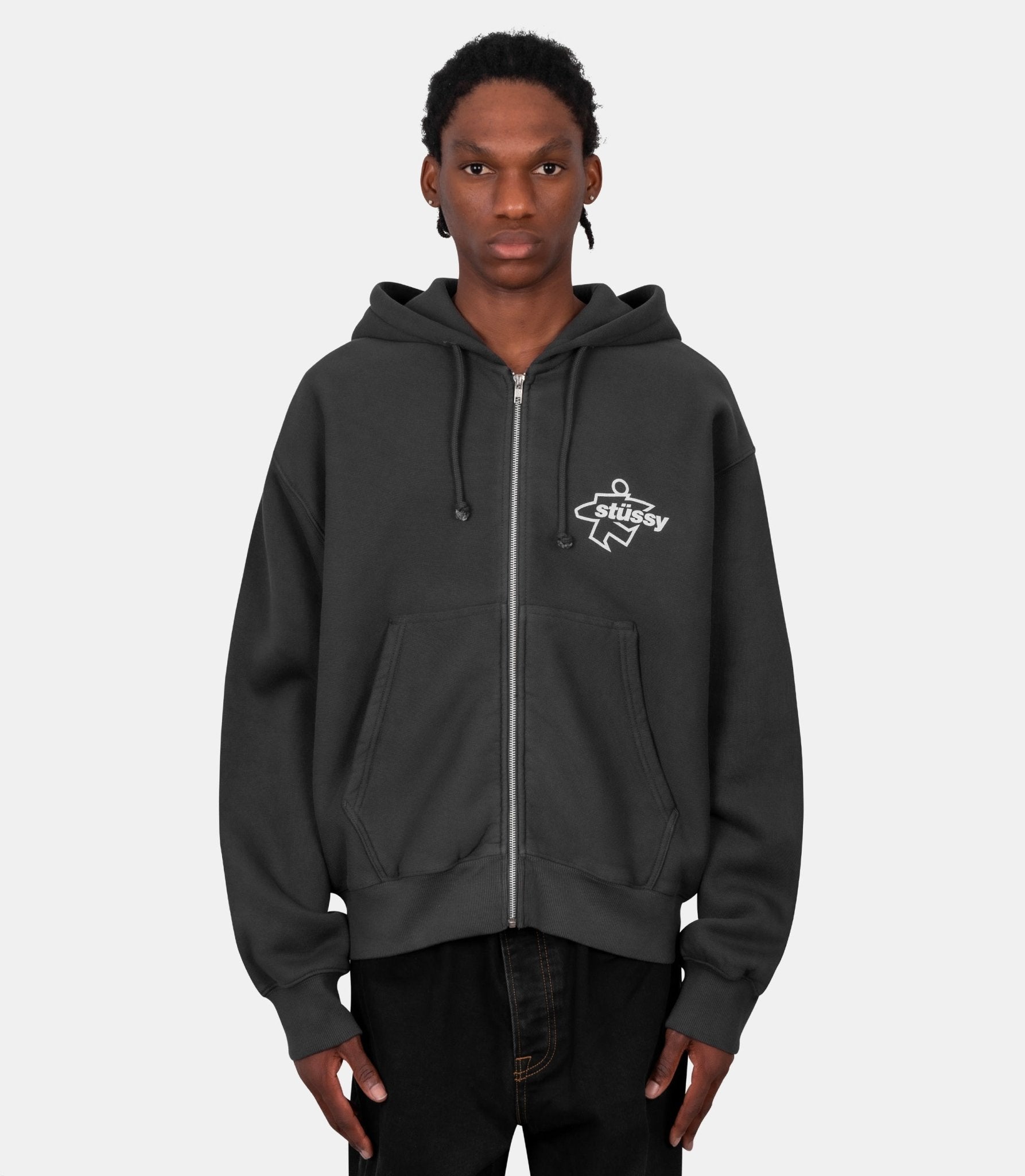 Hoodie zippée surf size garment dyed - 1975180-0090-S - Stüssy