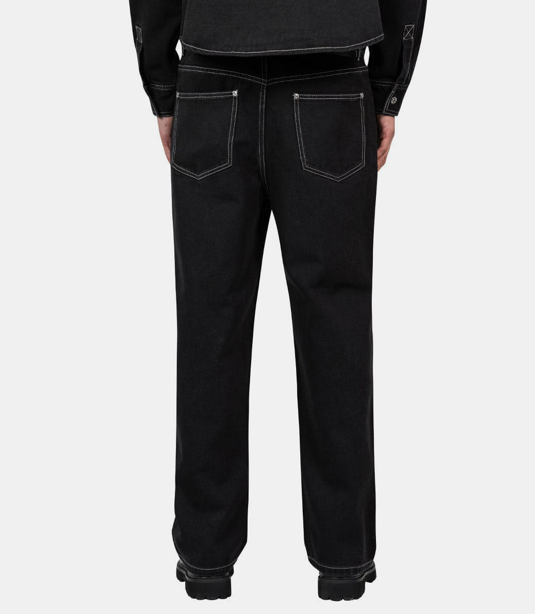 Jean 13OZ carpenterVOL2488 - JETBLACKWHITE - FW24 - MHouse of sunny