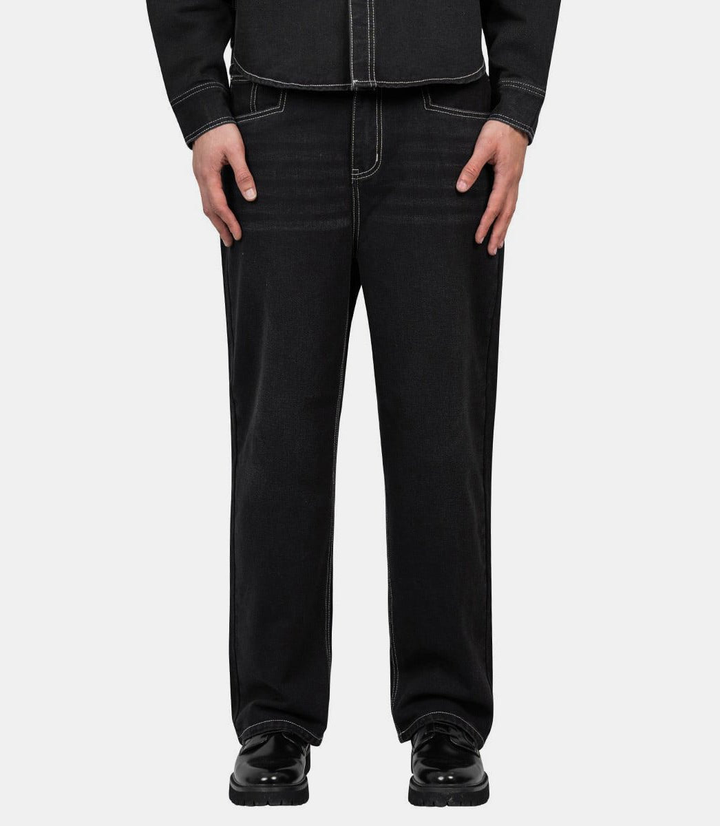 Jean 13OZ carpenterVOL2488 - JETBLACKWHITE - FW24 - MHouse of sunny