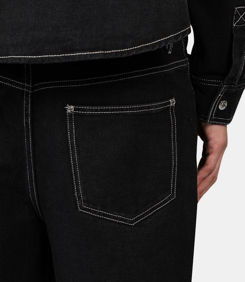 Jean 13OZ carpenterVOL2488 - JETBLACKWHITE - FW24 - MHouse of sunny