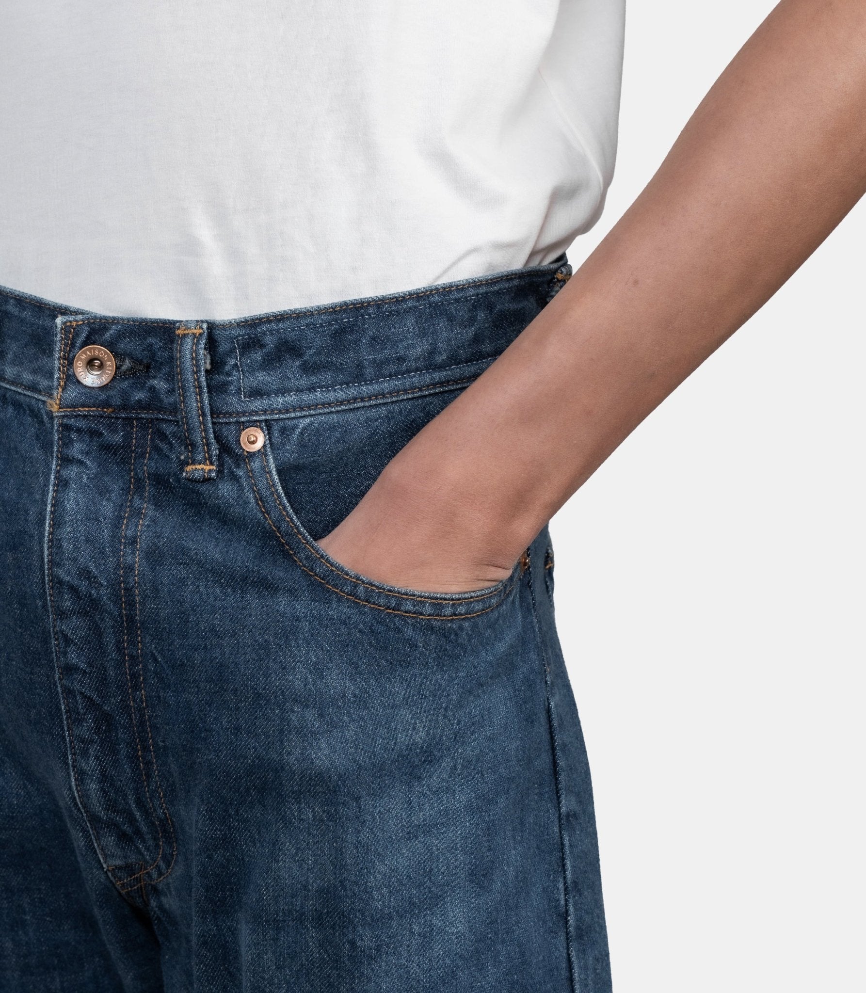 Jean selvedge voyage x kuro - 990001-0518-28 - Maison kitsuné
