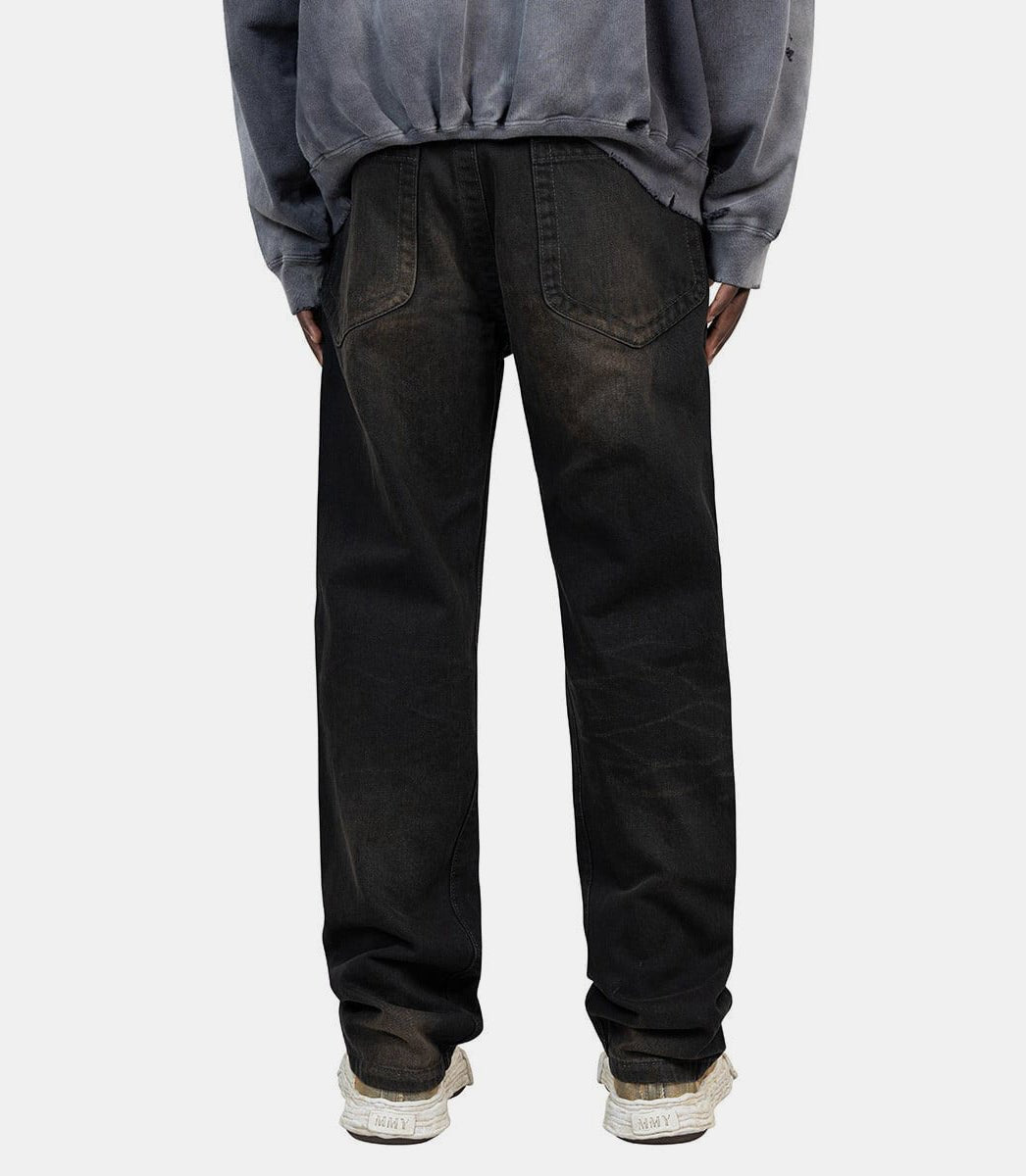 Jean zippé amateurA13PT022 - BLACK - FW24 - 46Mihara yasuhiro
