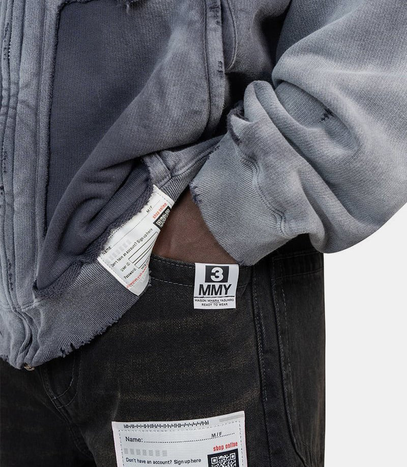 Jean zippé amateurA13PT022 - BLACK - FW24 - 46Mihara yasuhiro