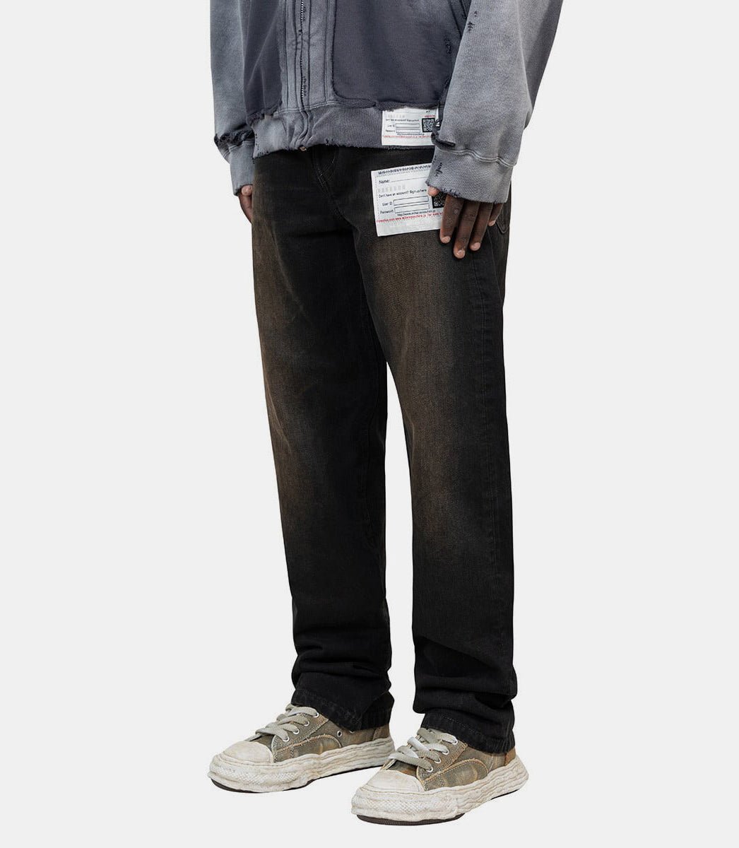 Jean zippé amateurA13PT022 - BLACK - FW24 - 46Mihara yasuhiro