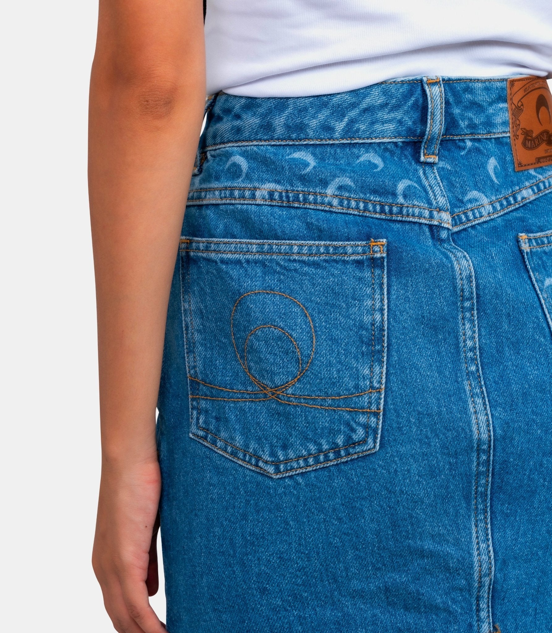 Jupe denim moon - WSK126ACDEN0002 - CDEN0002 - 36 - Marine serre