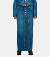 Jupe longue en jean détails boutons25/34 - F - JU151 - D013 - 57 - 36Jean paul gaultier